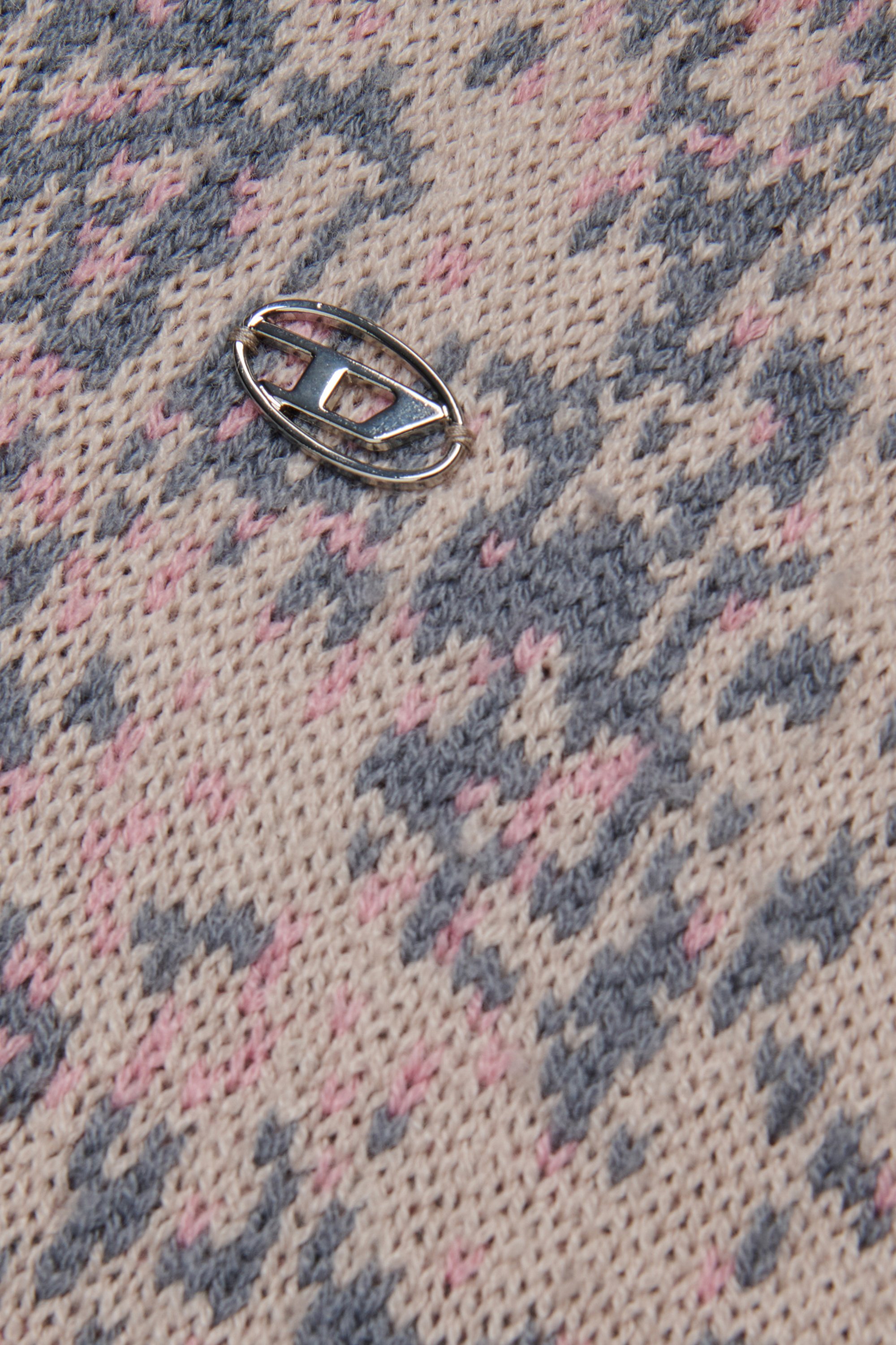 Diesel - DIAMA, Female's ニットドレス in ピンク / ホワイト - 4