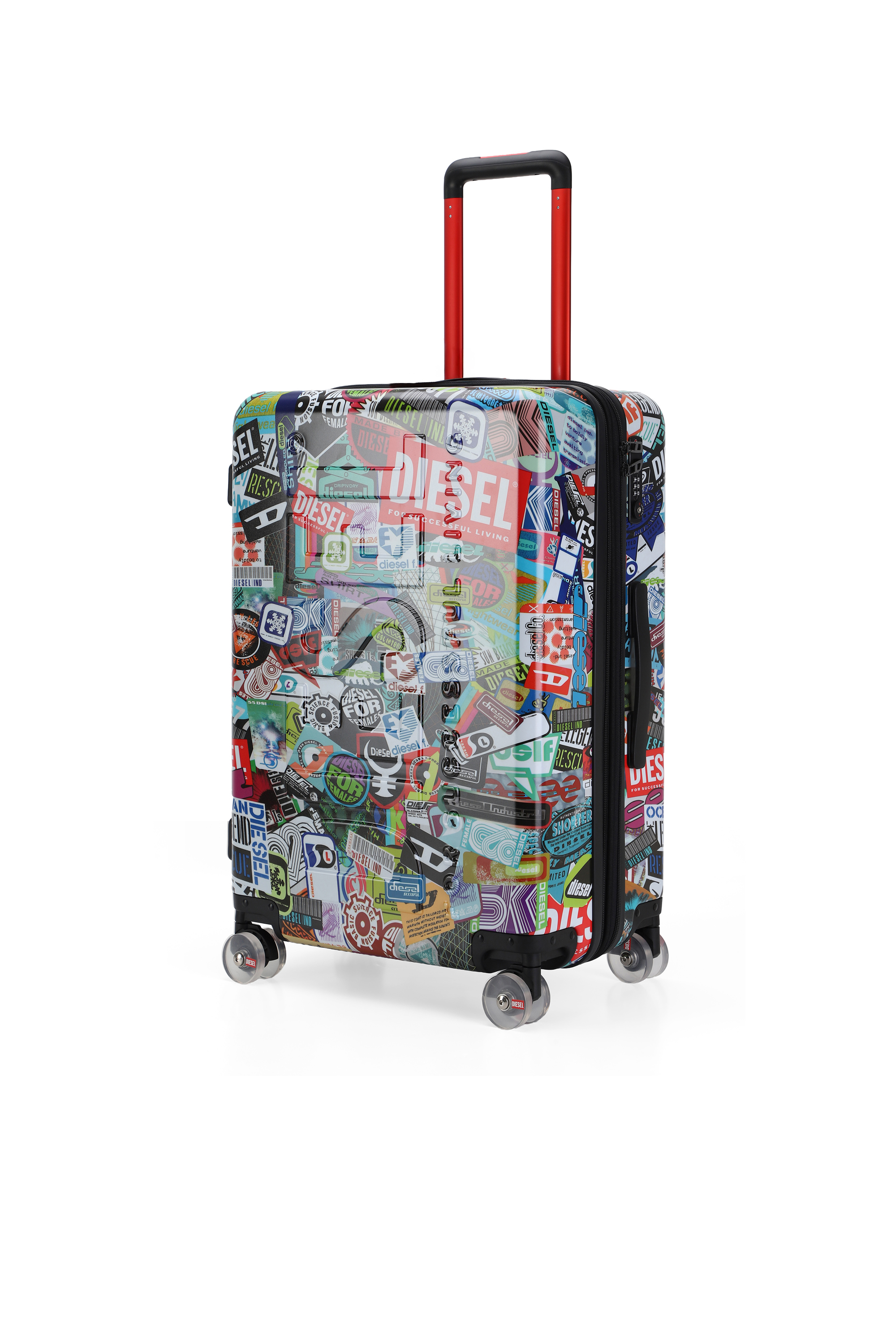 Diesel - DIESEL PC PRINTED TROLLEY-STICKERS- DSL0, Unisex's Sticker style suitcase size M in マルチカラー - 5