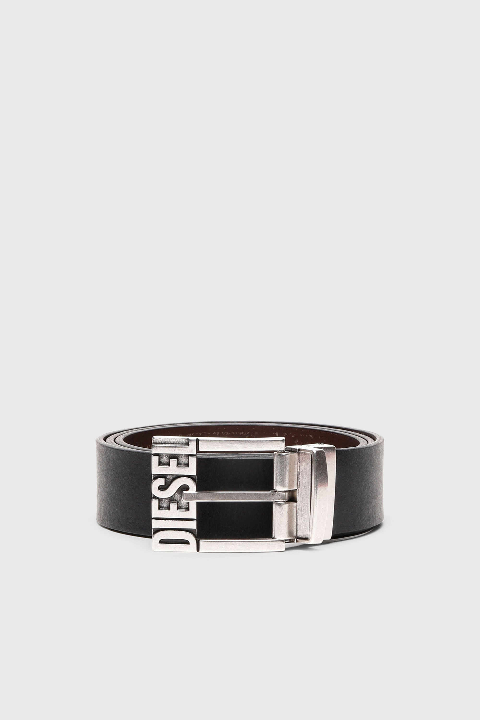 Diesel - B-SHIFT II, Male's カウレザーベルト in ブラック/ブラウン - 1
