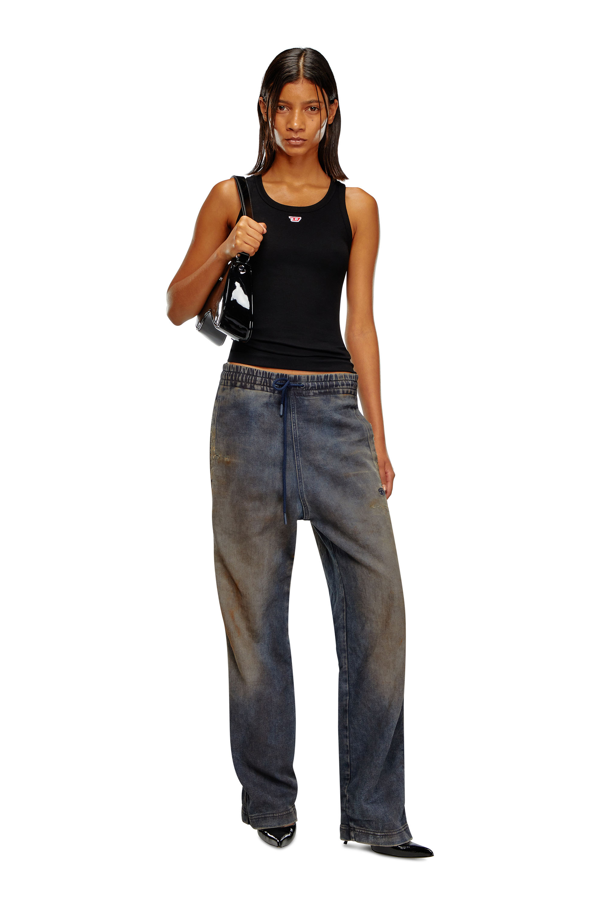 Diesel - Female's Relaxed D-Martyans Track Denim 068LV, ダークブルー - 2