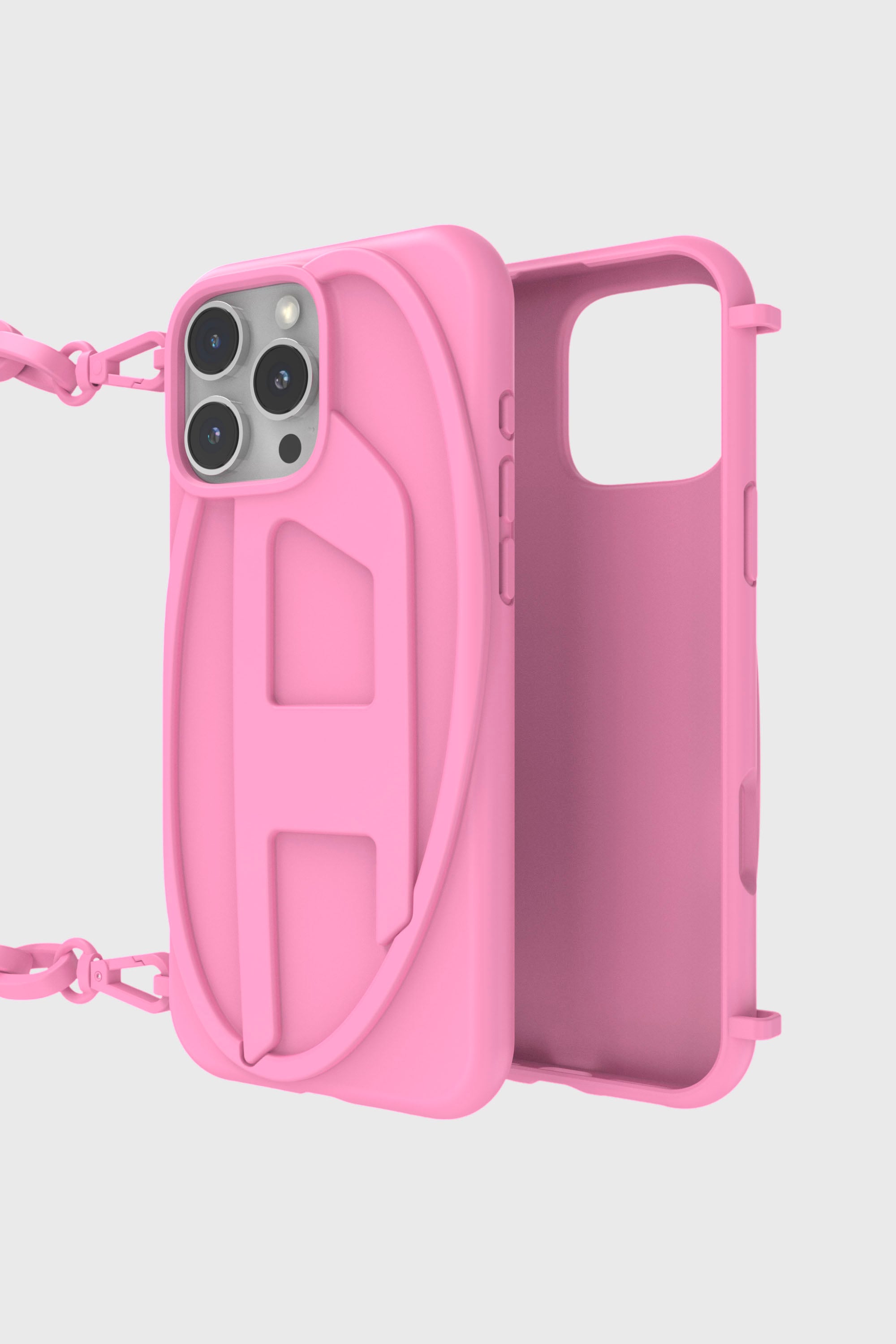Diesel - 60178  MOULDED CASE, Unisex's Oval D Chain Case for iP 16 Pro Max in ピンク / ホワイト - 2