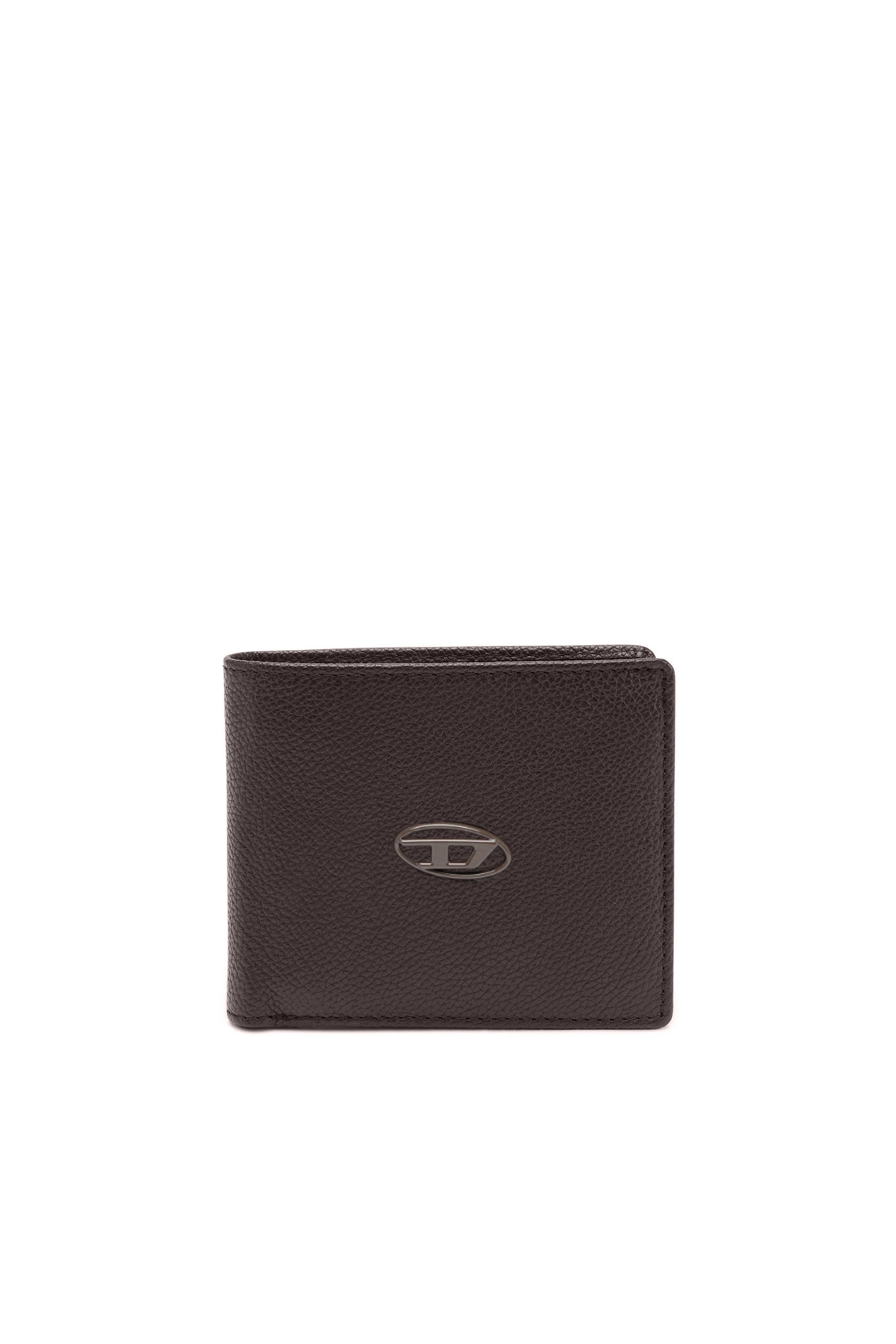 Diesel - BI FOLD COIN S, Male's カウレザー二つ折りウォレット in ダークブラウン - 1