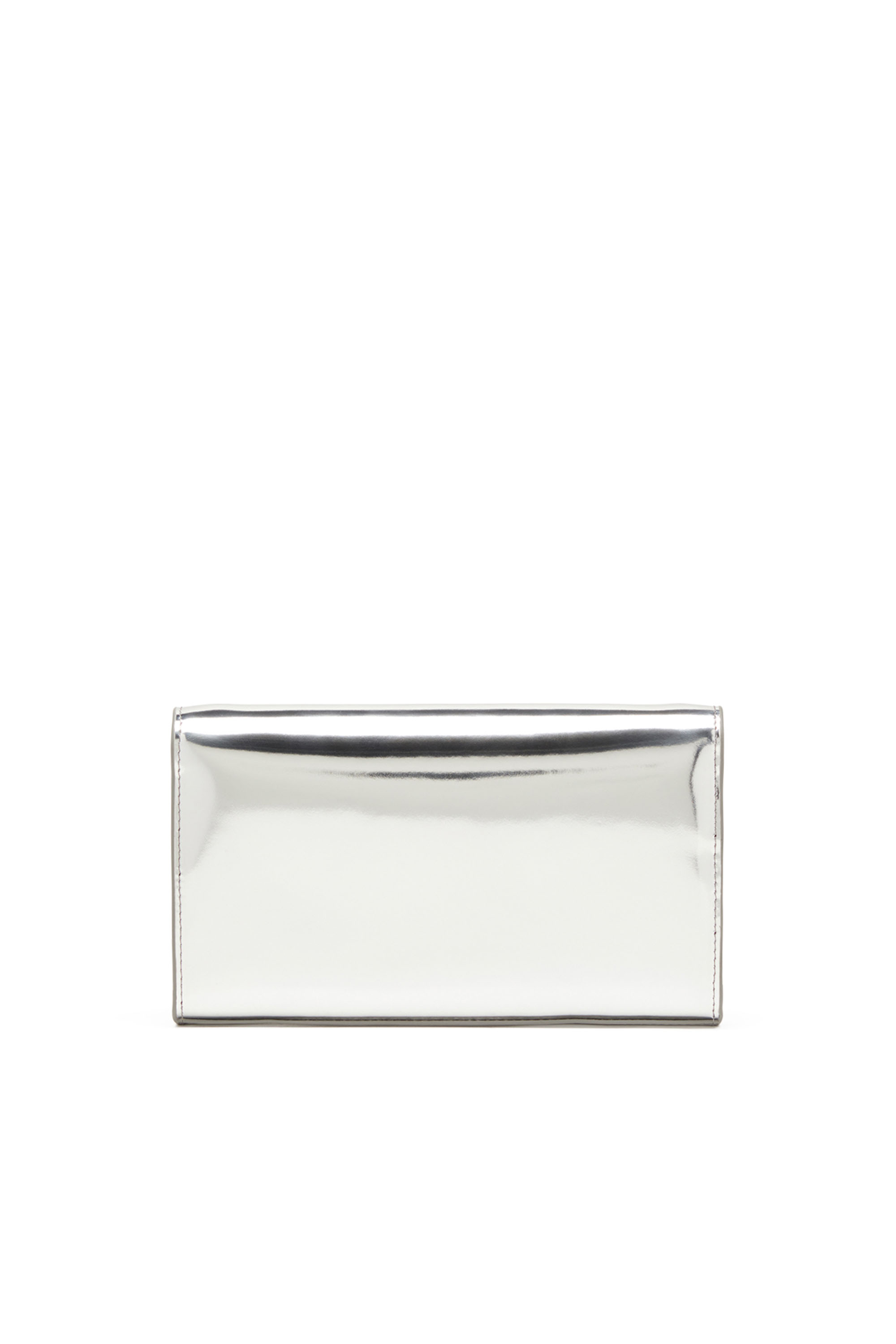 Diesel - 1DR WALLET STRAP, Female's Wallet bag in mirrored leather in シルバー - 2