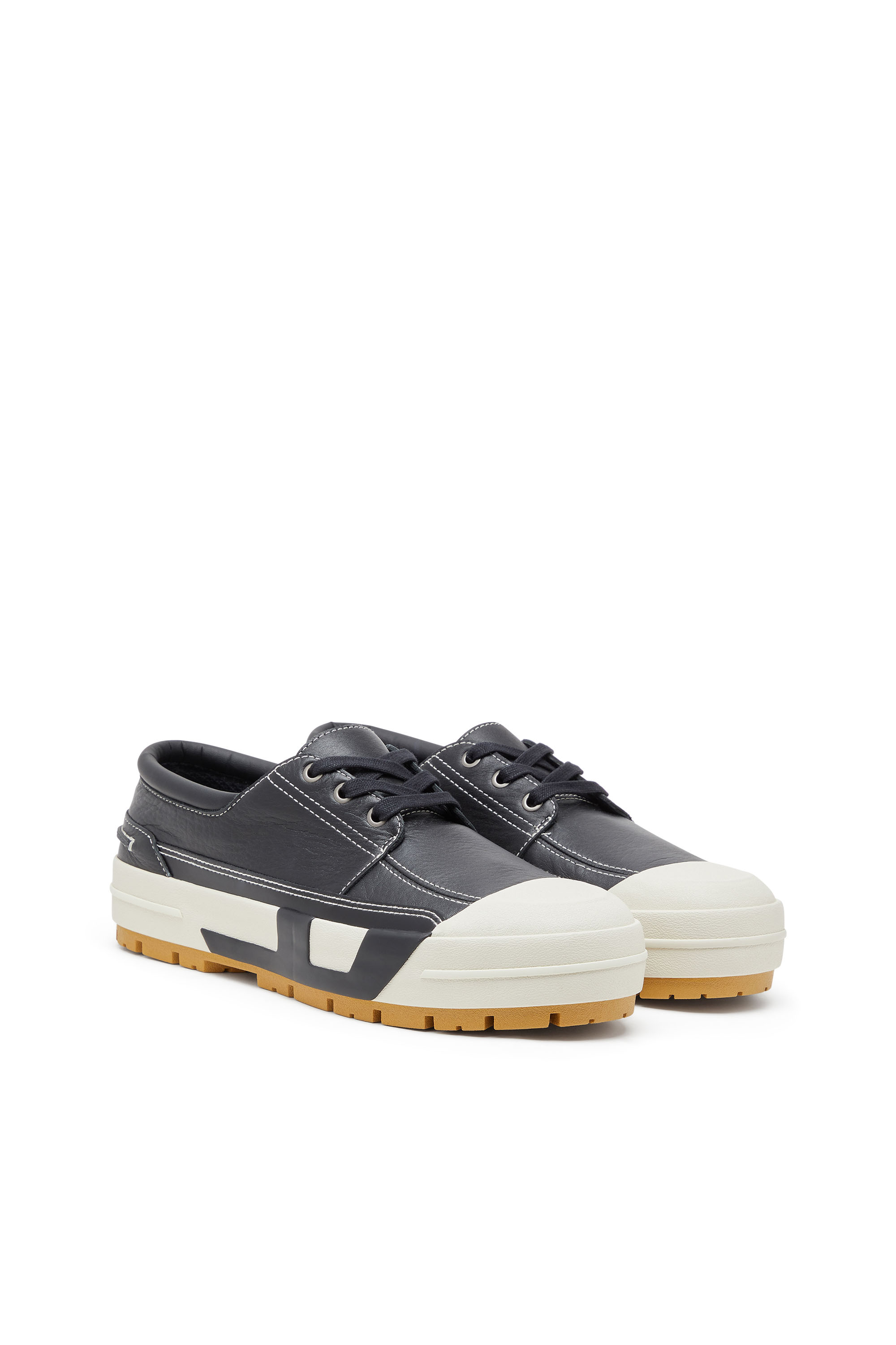 Diesel - S-D-VERSE MOCASSIN, Male's S-D-Verse - Leather hybrid moccasin in ブラック - 2