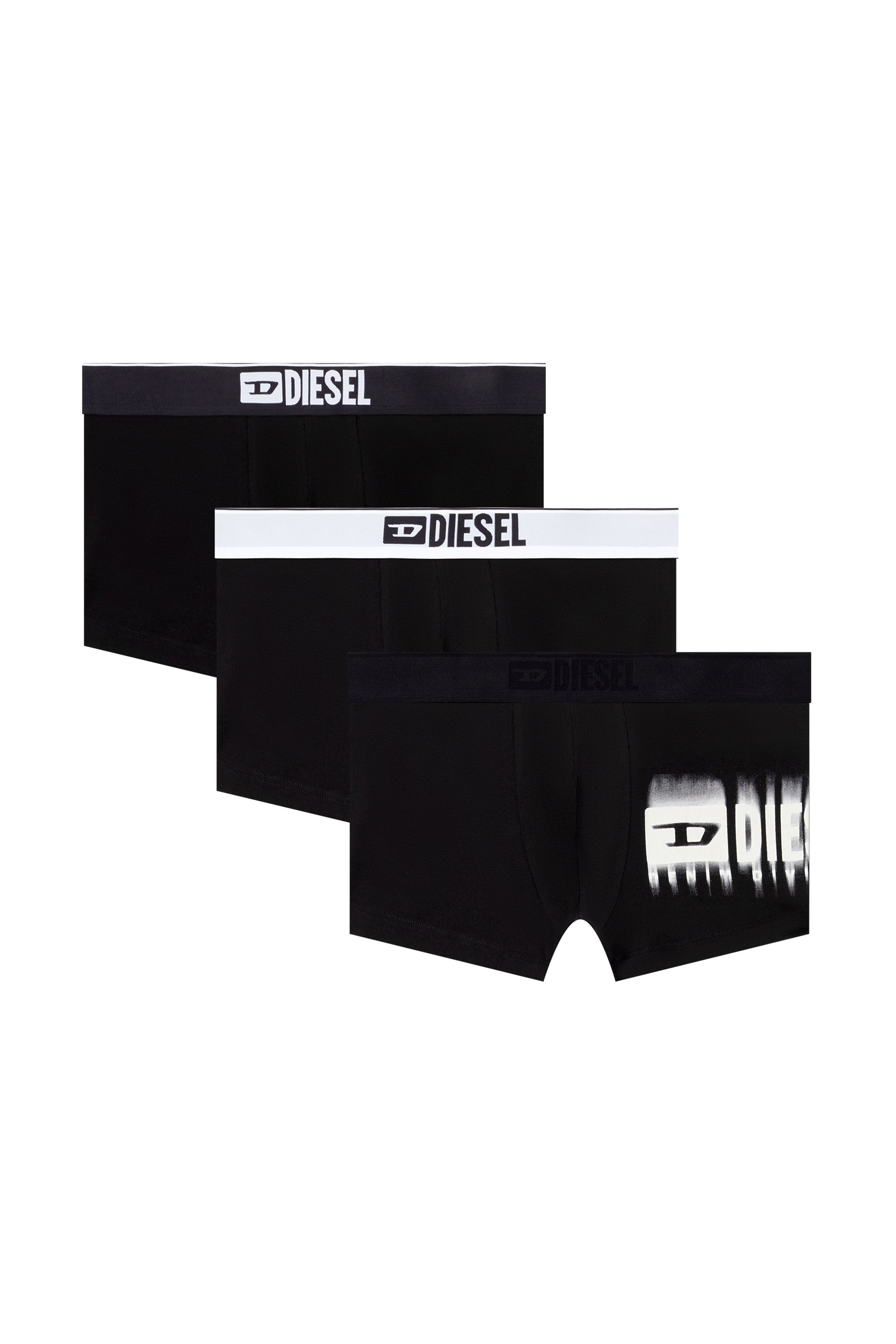 Diesel - DAMIEN-D-BOX-3PACK, Male's 3-pack stretch cotton boxer briefs in ブラック - 1