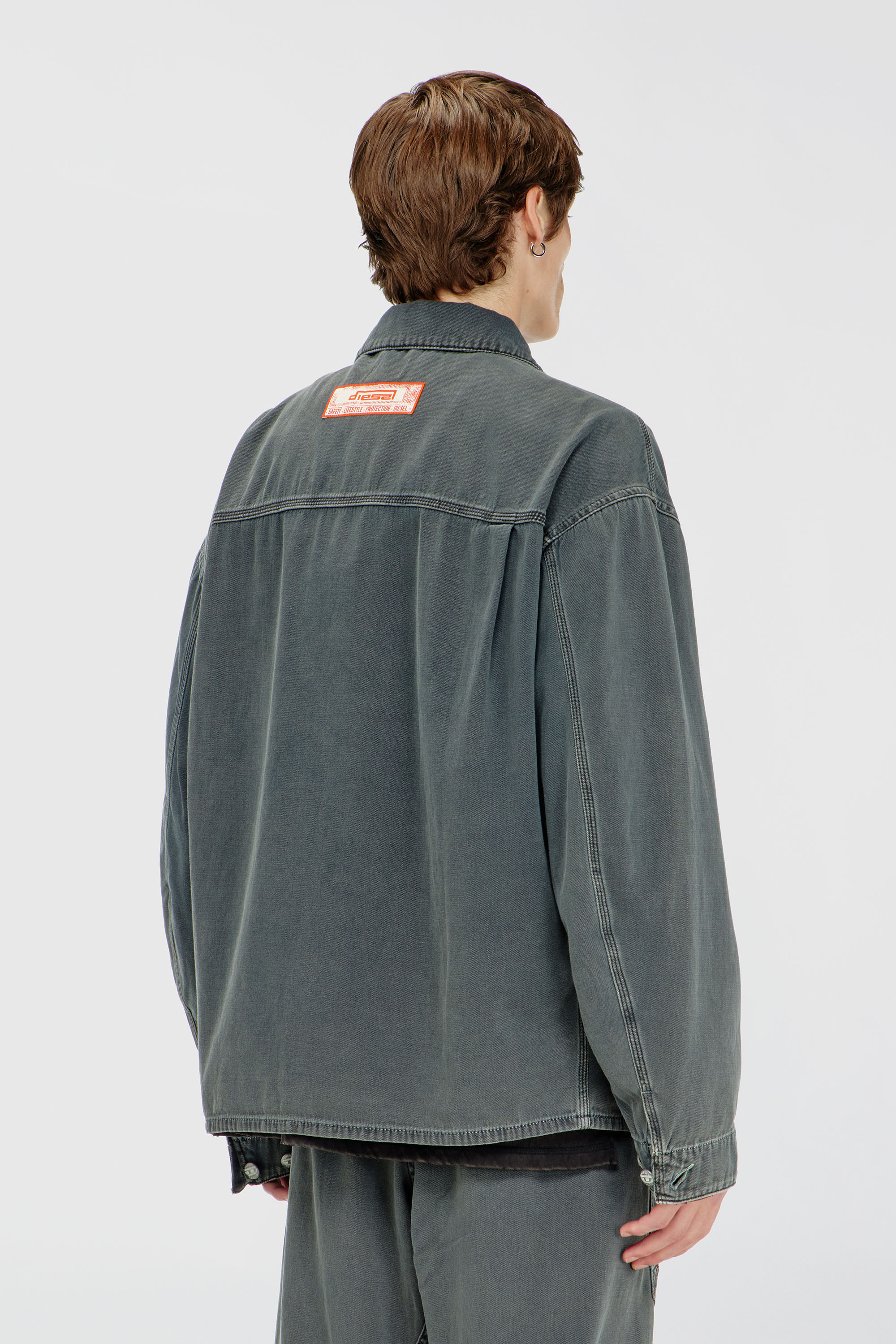 Diesel - D-STACK-U, Unisex's デニムジャケット in グレー - 5