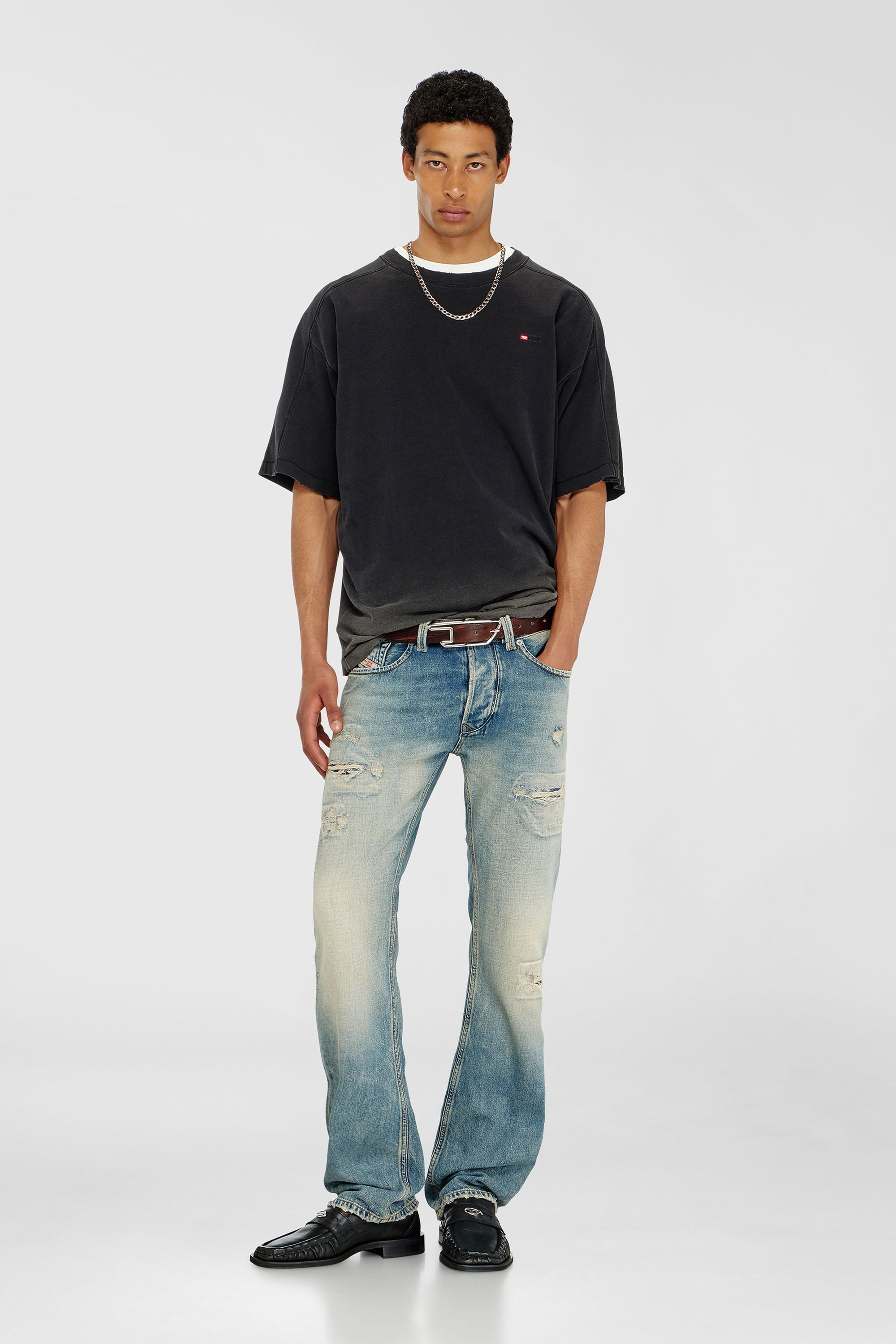 Diesel - T-CROX, Male's Tシャツ in ブラック - 2