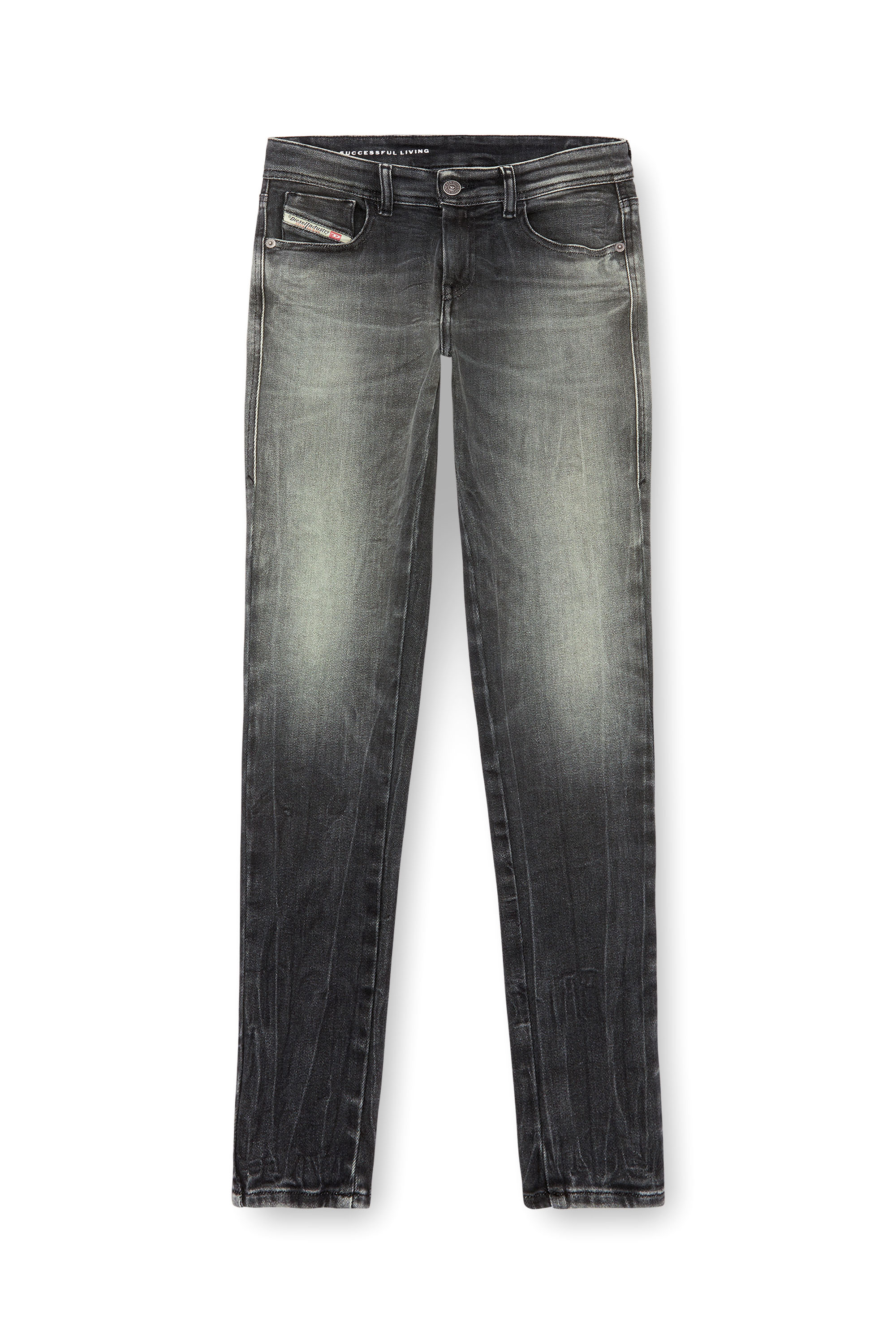 Diesel - Female's Skinny Jeans 2017 Slandy 09J08, ブラック/ダークグレー - 3