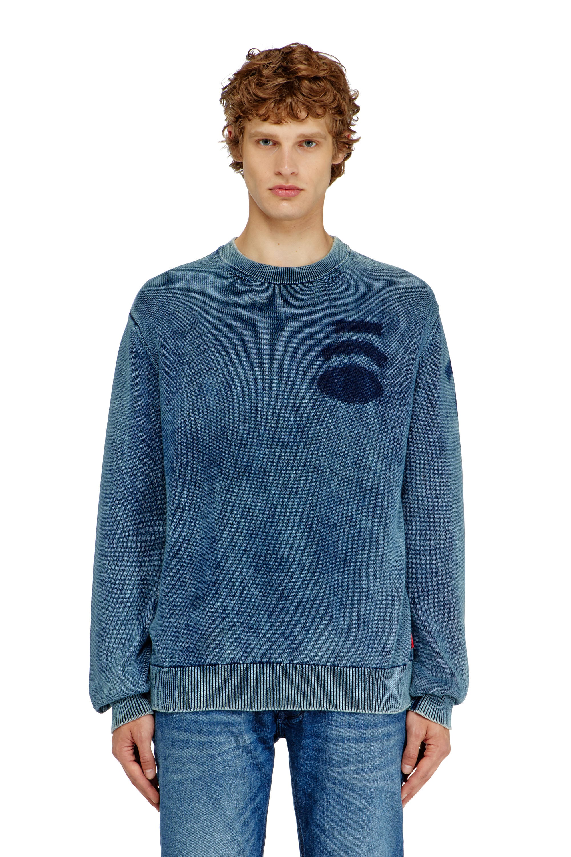 Diesel - K-PERNE, Male's プルオーバーニット in ミディアムブルー - 1