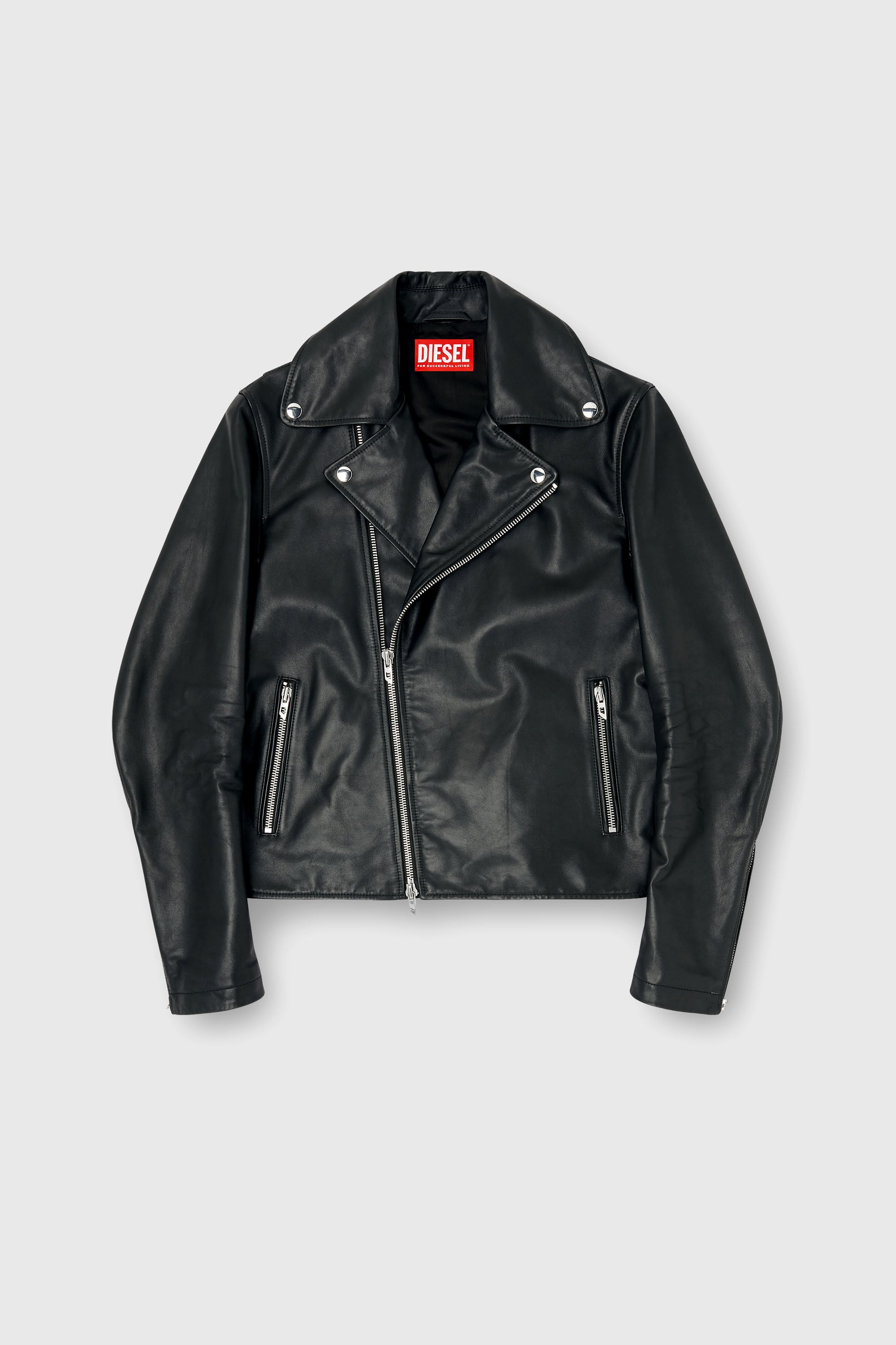 Diesel - L-EO-WRD, Male's ライダースジャケット in ブラック - 2