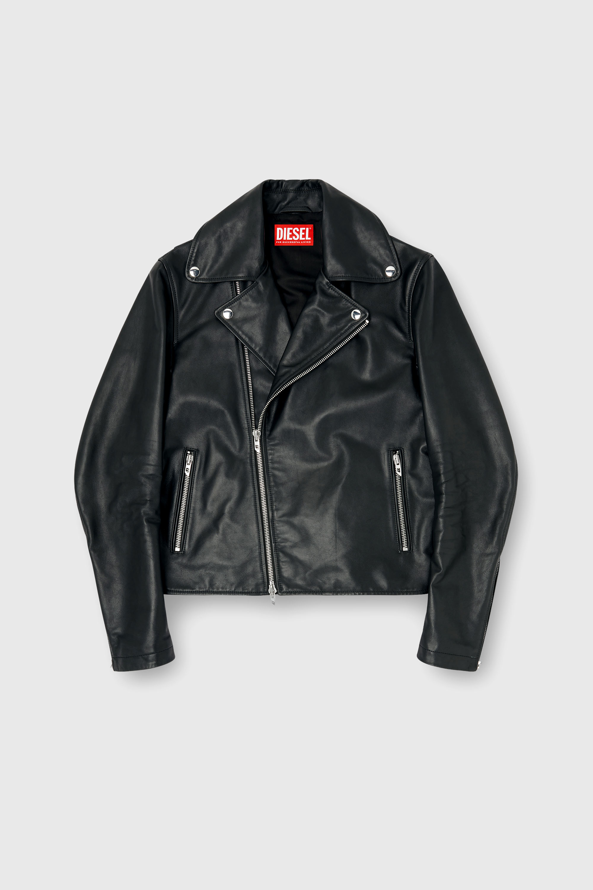 Diesel - L-EO-WRD, Male's ライダースジャケット in ブラック - 2