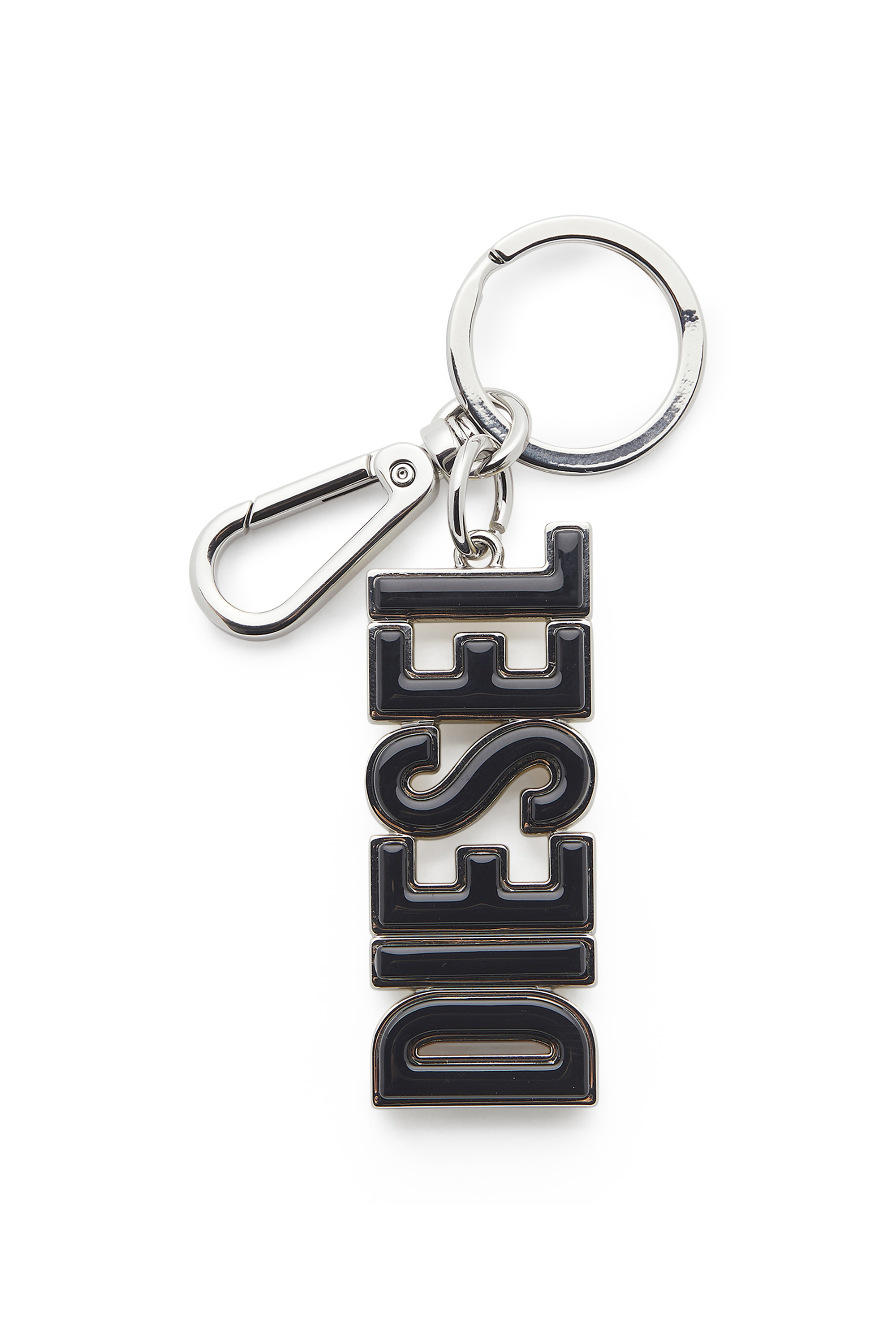 Diesel - DSL 3D KEY RING, Male's キーチャーム in ブラック/イエロー - 1