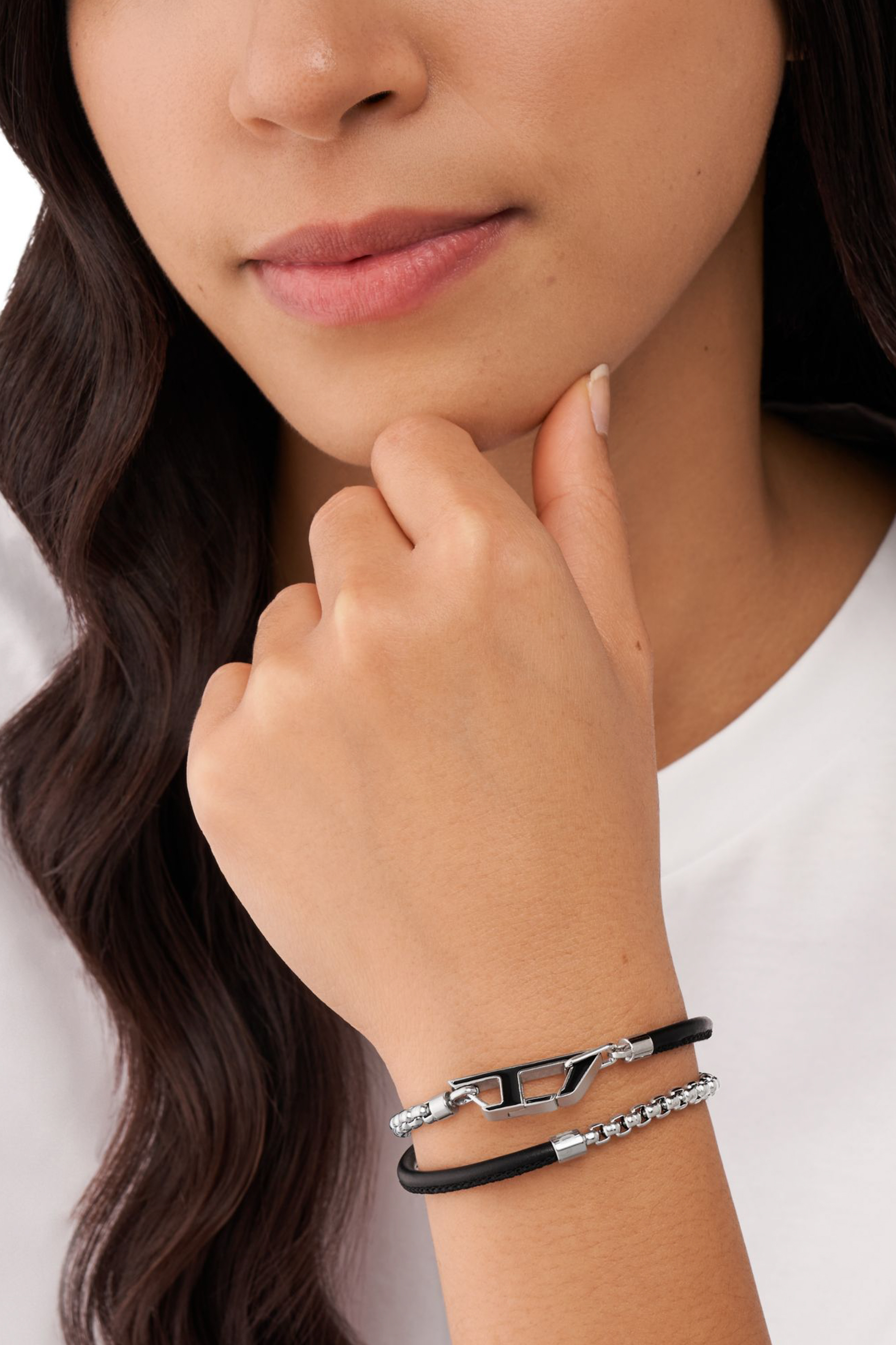 Diesel - DX1472, Unisex's ブレスレット in シルバー/ブラック - 4