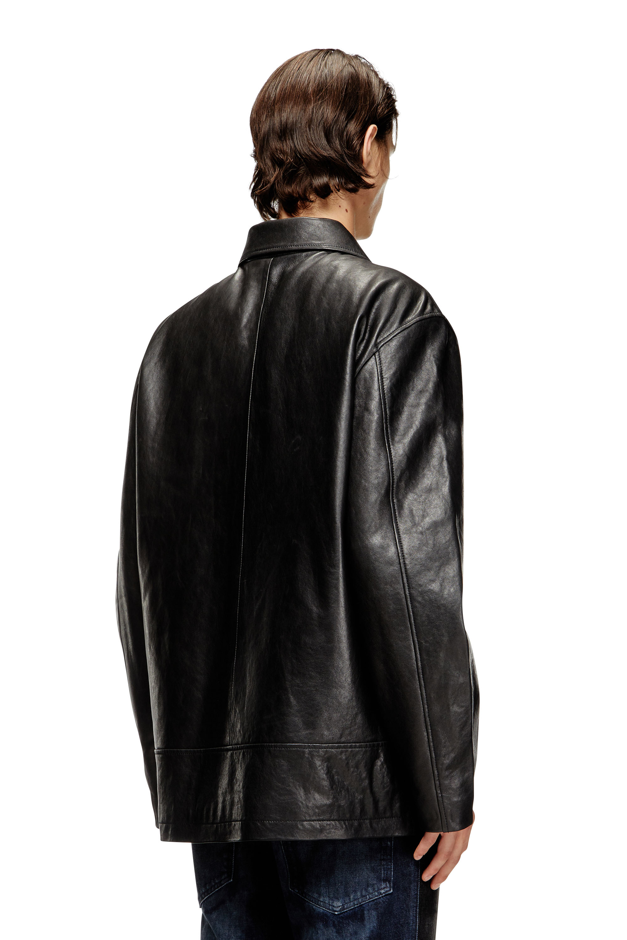 Diesel - L-JESS, Male's Padded leather jacket in ブラック - 4