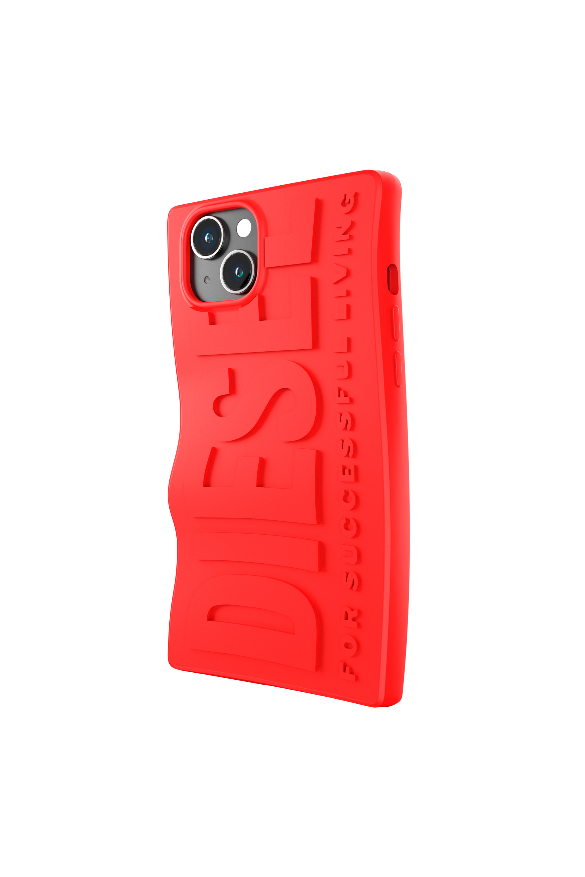 Diesel - 54118 MOULDED CASE, Unisex's iPhone 15 Plus シリコンケース in レッド - 4