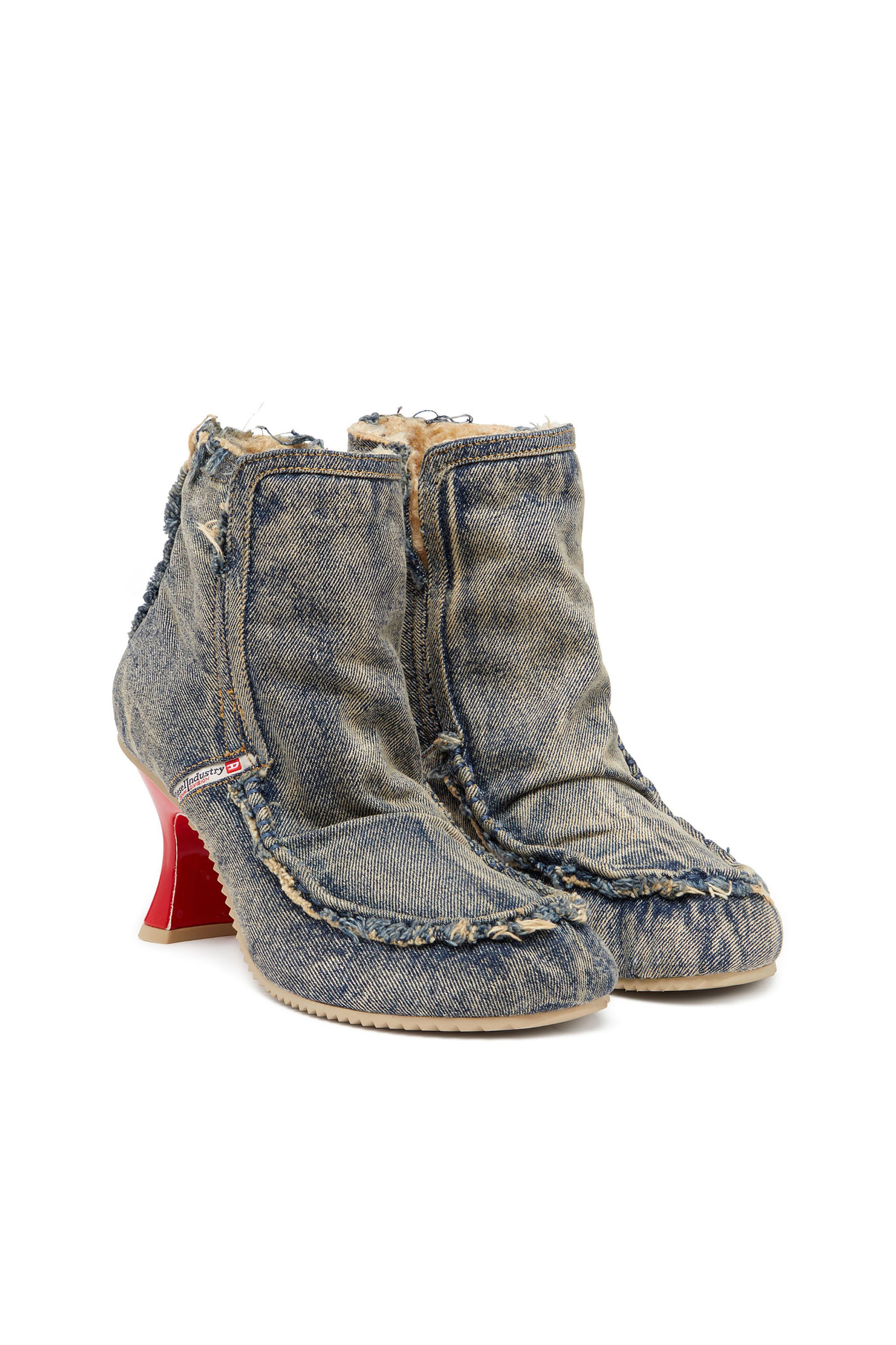 Diesel - D-WOODSTOCK HEEL AB, Female's アンクルブーツ in ブルー - 4