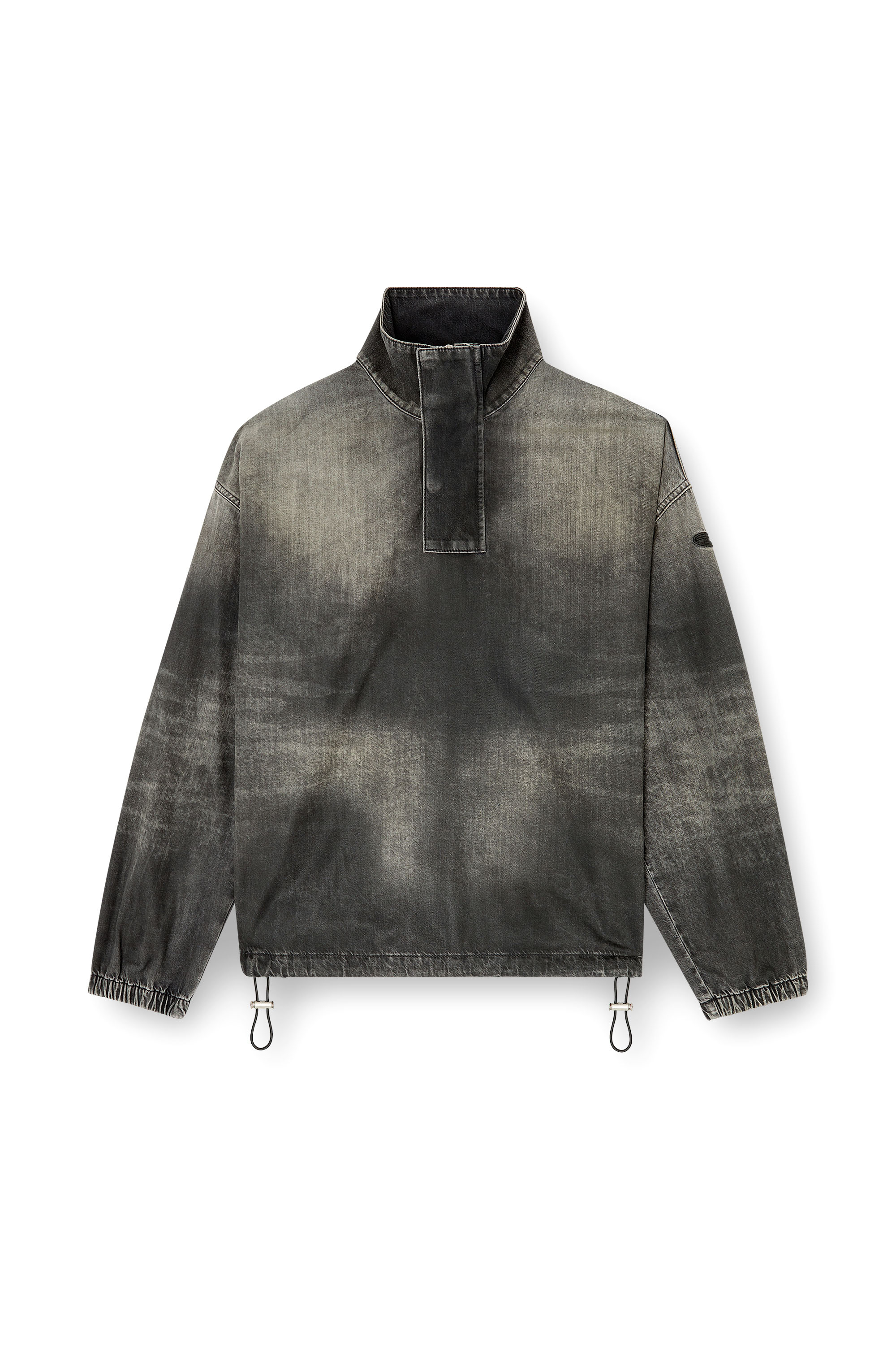 Diesel - D-FLOW-S3, Unisex's Denim top with mock neck in ブラック - 2
