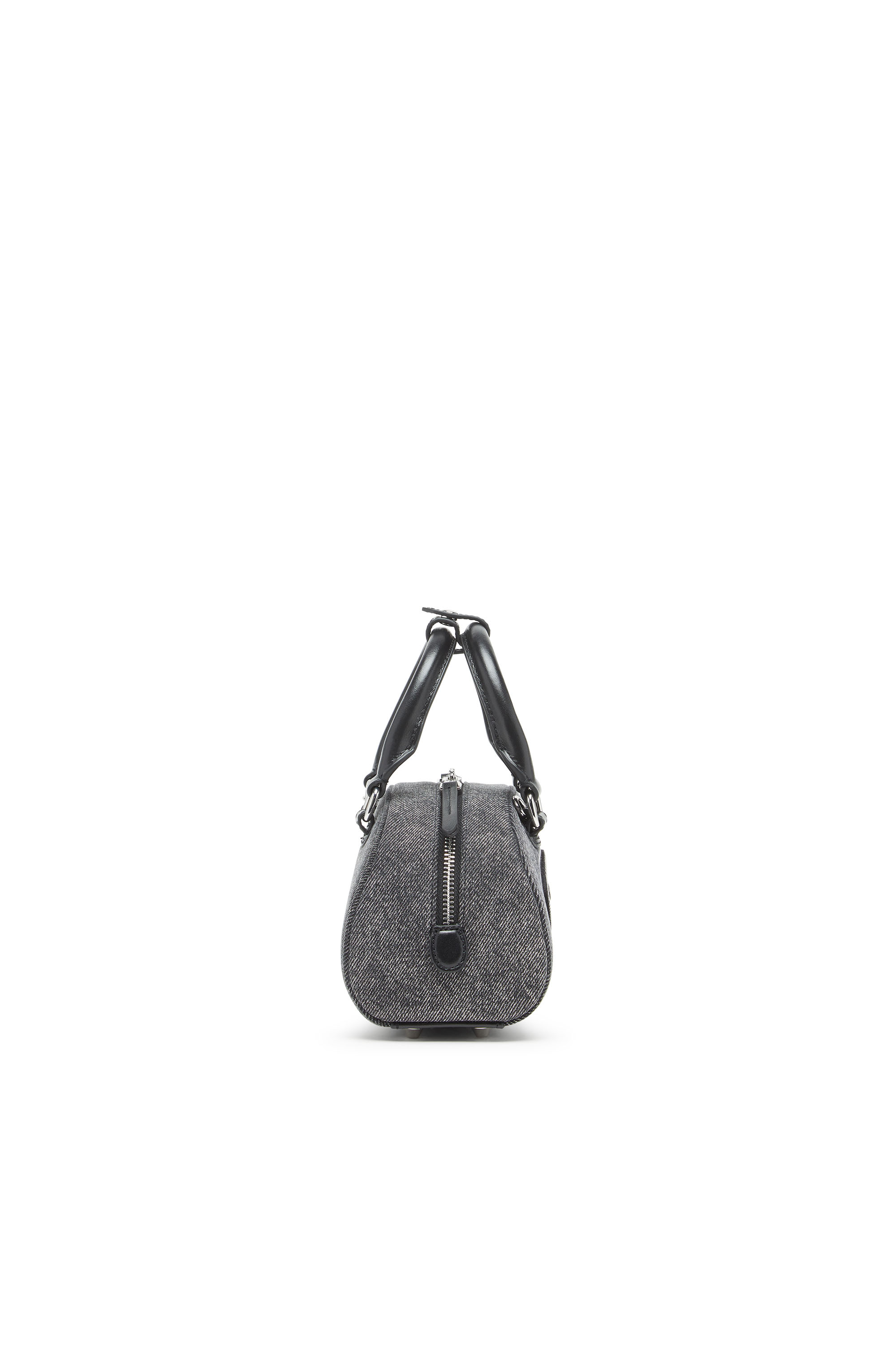 Diesel - 1DR DOME CROSSBODY, Female's 1DR Dome-Mini bowling bag in washed denim in グレー - 4