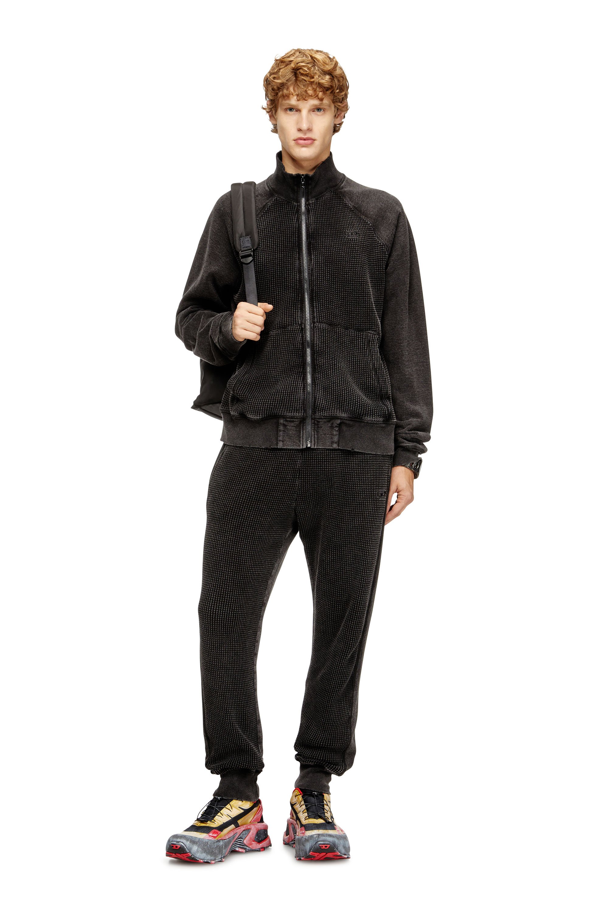 Diesel - P-WAFY-V1, Male's スウェットパンツ in ダークグレー - 3