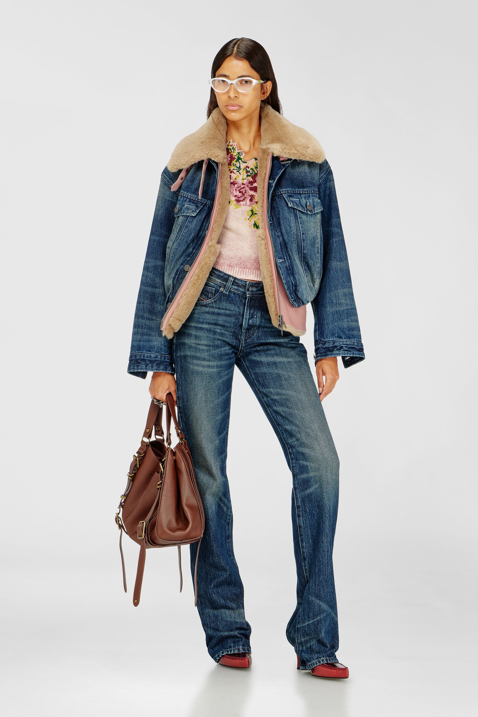 Diesel - D-LUCETTE-90-PUMP D, Female's D-Lucette-Pumps in mirror leather in レッド - 2