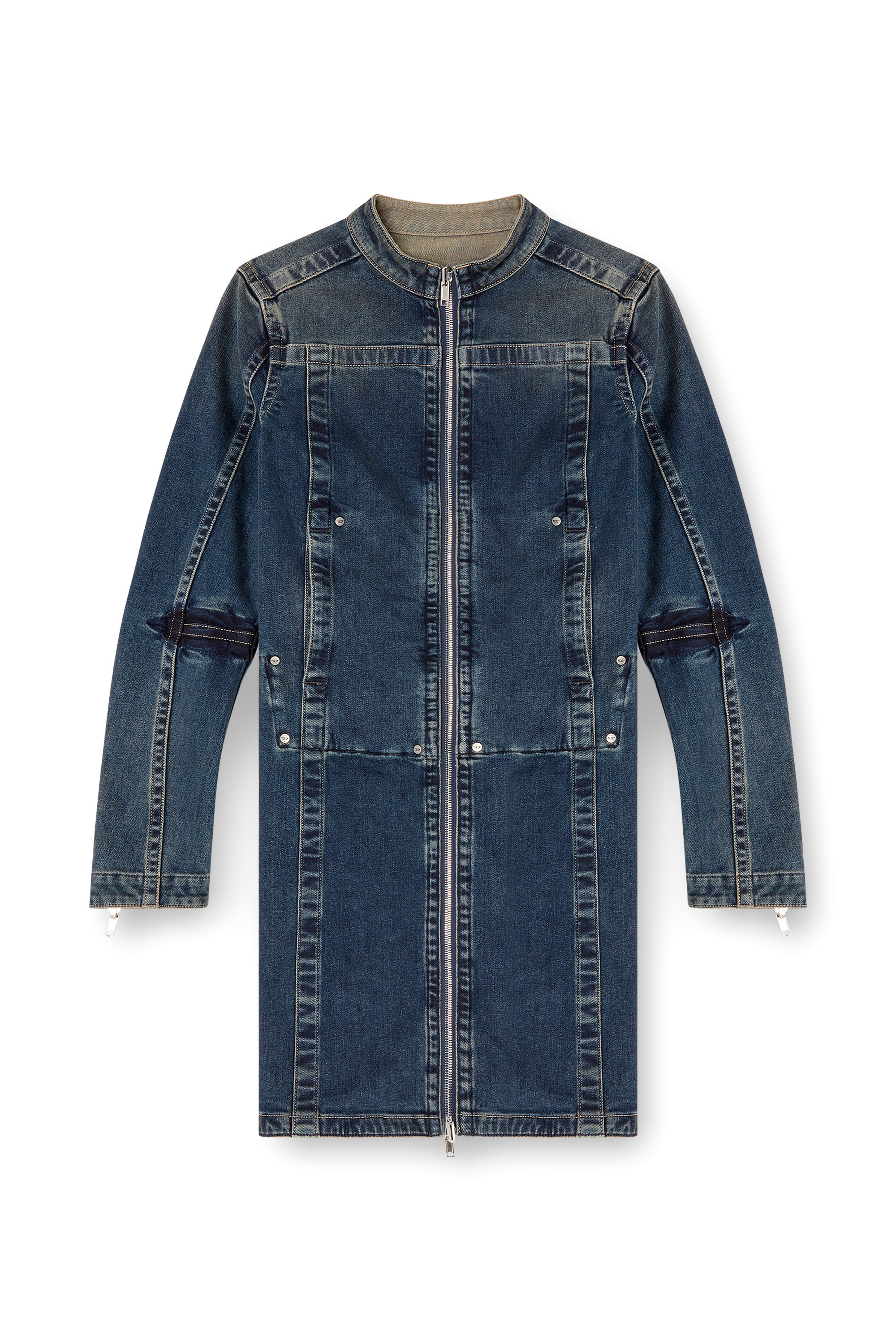 Diesel - DE-ROMI-RE, Female's Short dress in Rehab denim in ダークブルー - 6