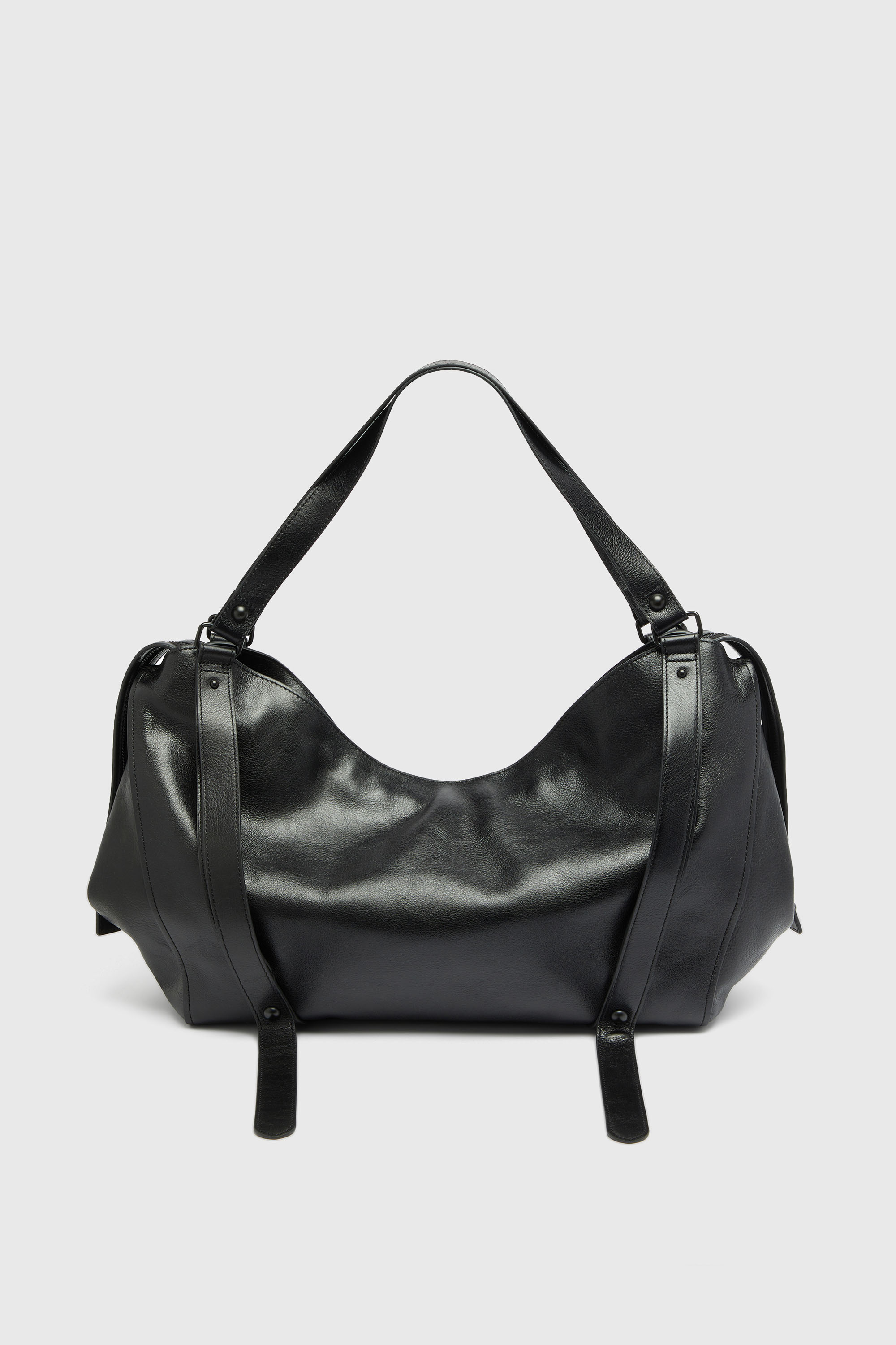 Diesel - D-ONE TOPHANDLE L, Unisex's D-One-Large top-handle bag in leather in ブラック - 3