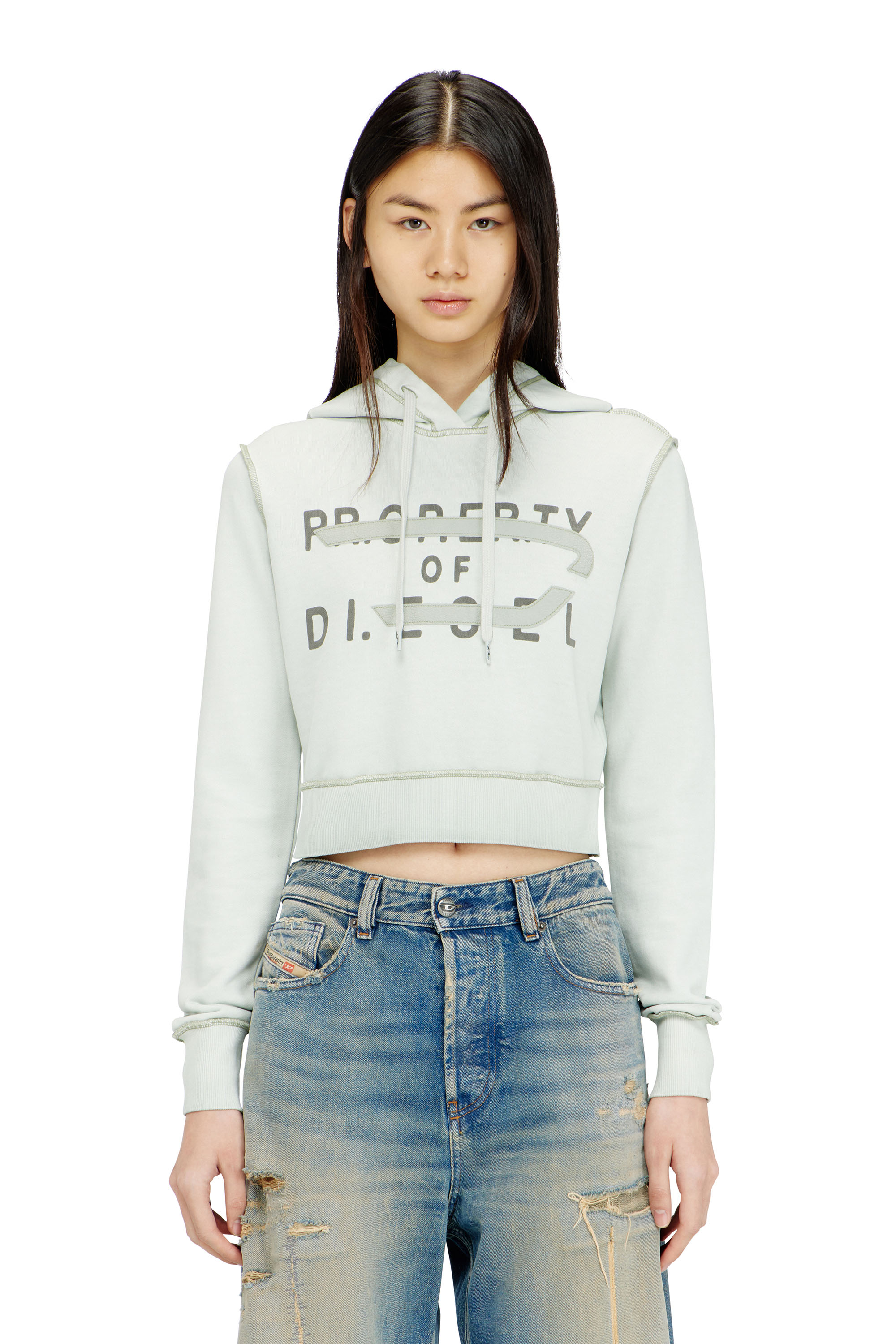Diesel - F-SLIMMY-HOOD-S1, Female's プルオーバーパーカー in アジュール - 1