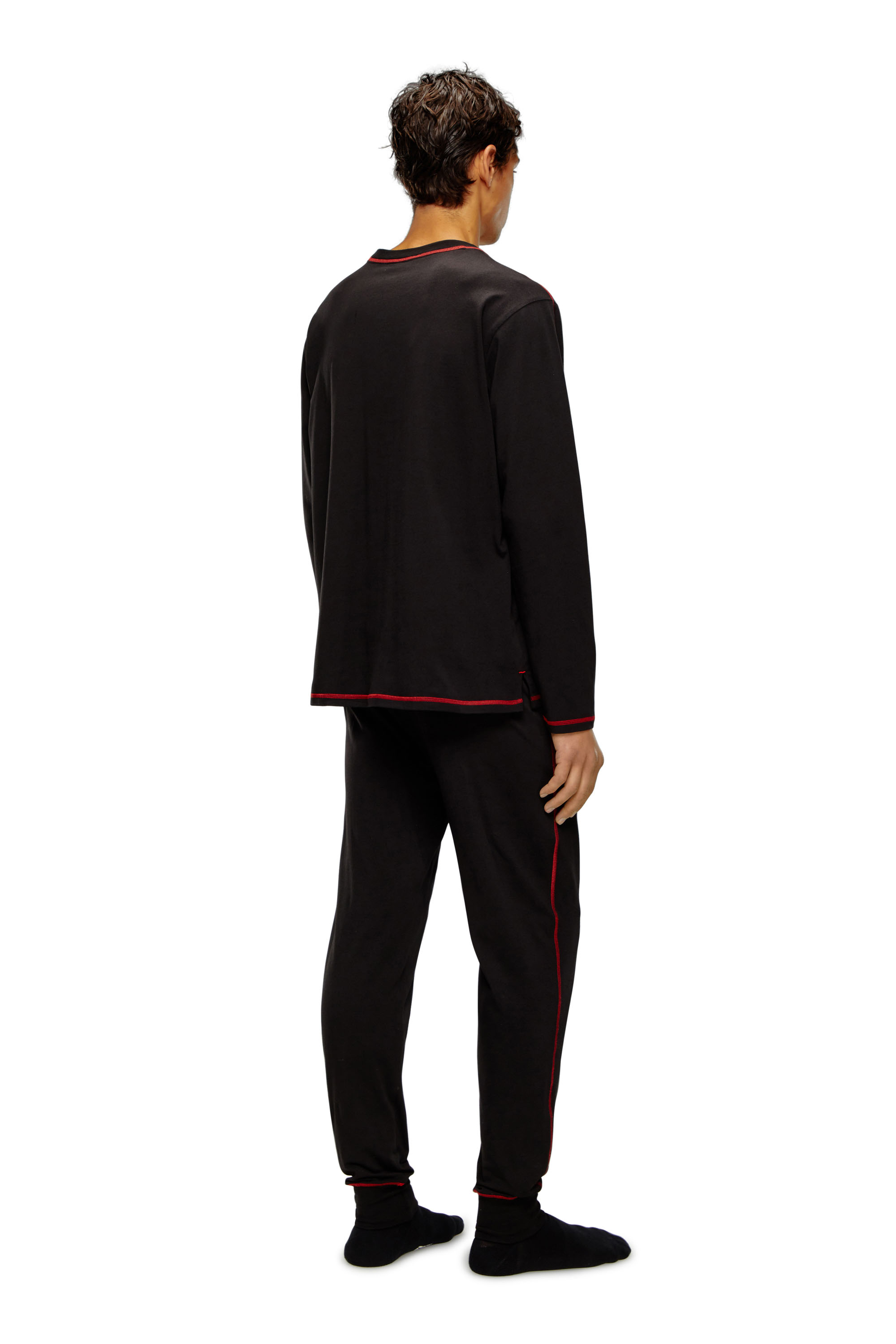 Diesel - UMSET-WILLONG, Male's ルームウェアセットアップ in ブラック - 3