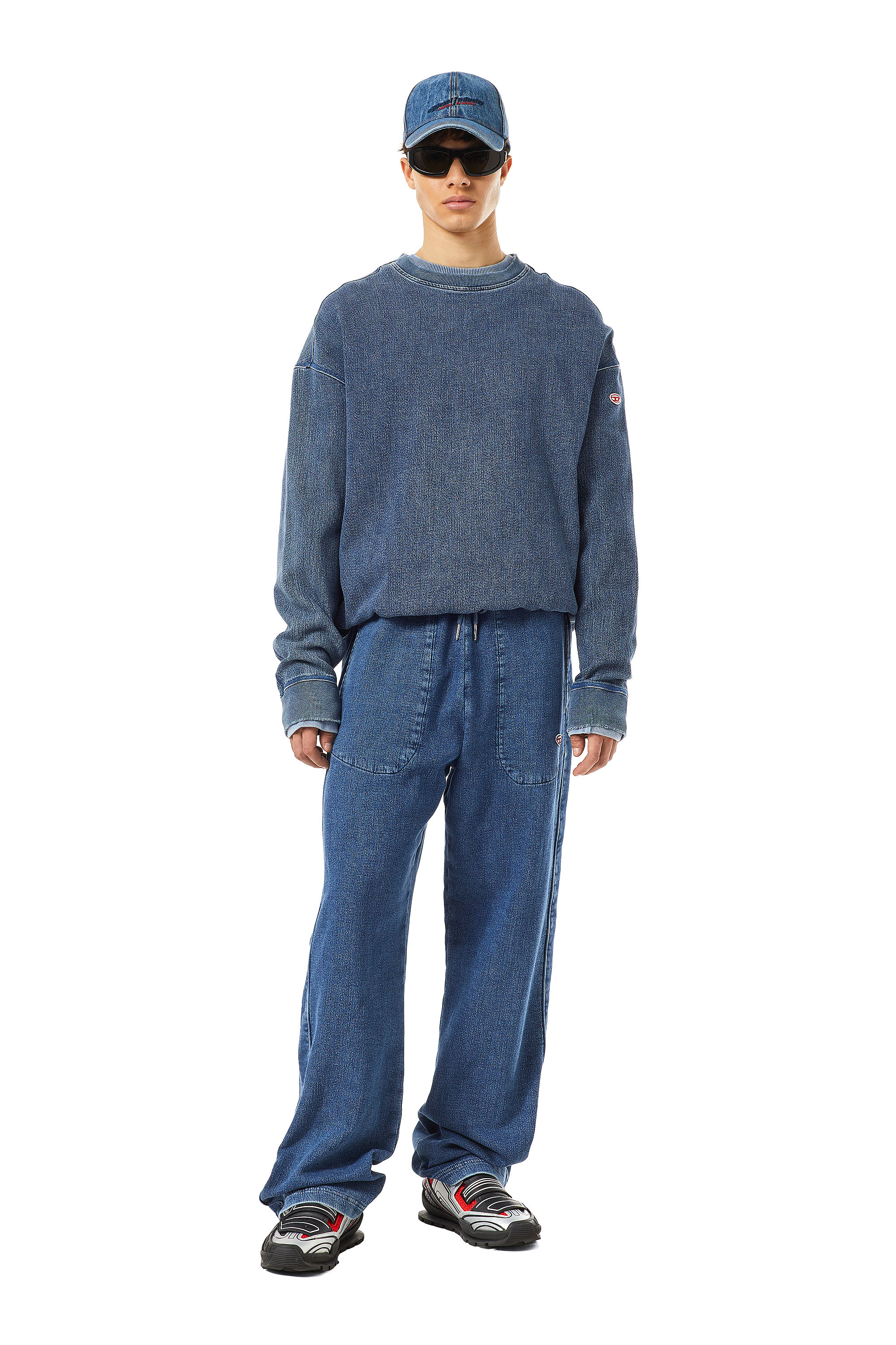 Diesel - Straight D-Martians Track Denim 09C99, ミディアムブルー - Image 5