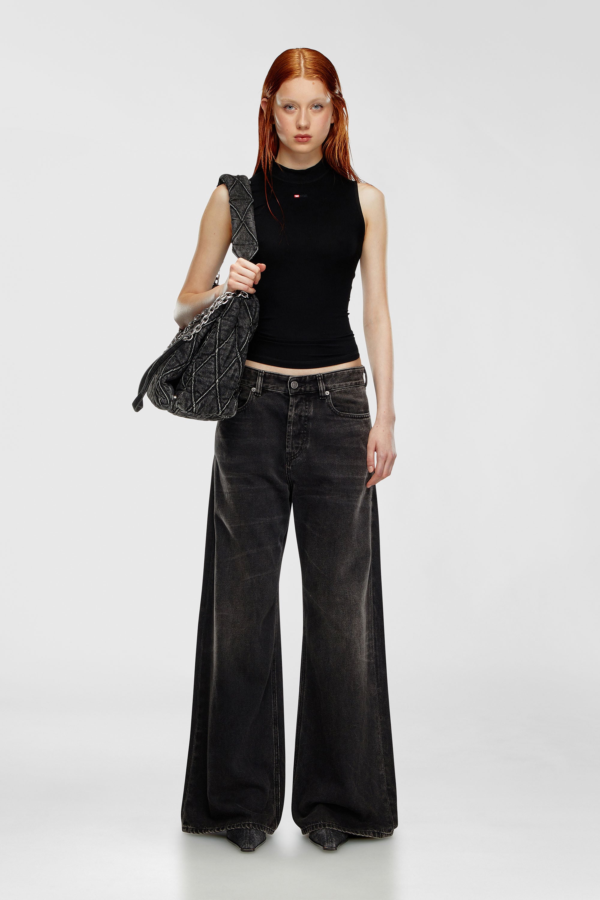 Diesel - Female's Relaxed Jeans 1996 D-Sire 09J96, ブラック/ダークグレー - 1