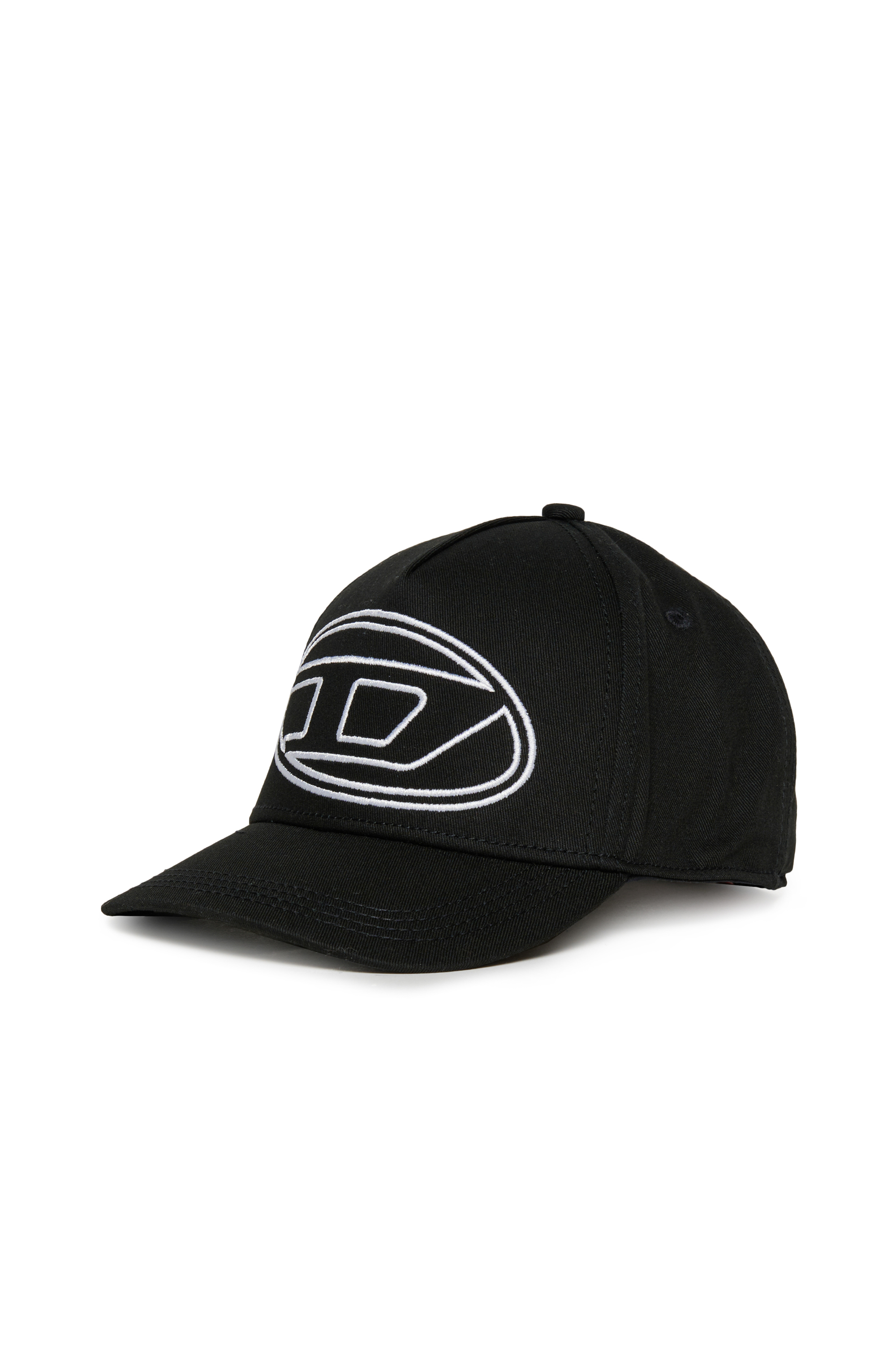 Diesel - FRENDIL, Male's Baseball cap with Oval D embroidery in ブラック - 1