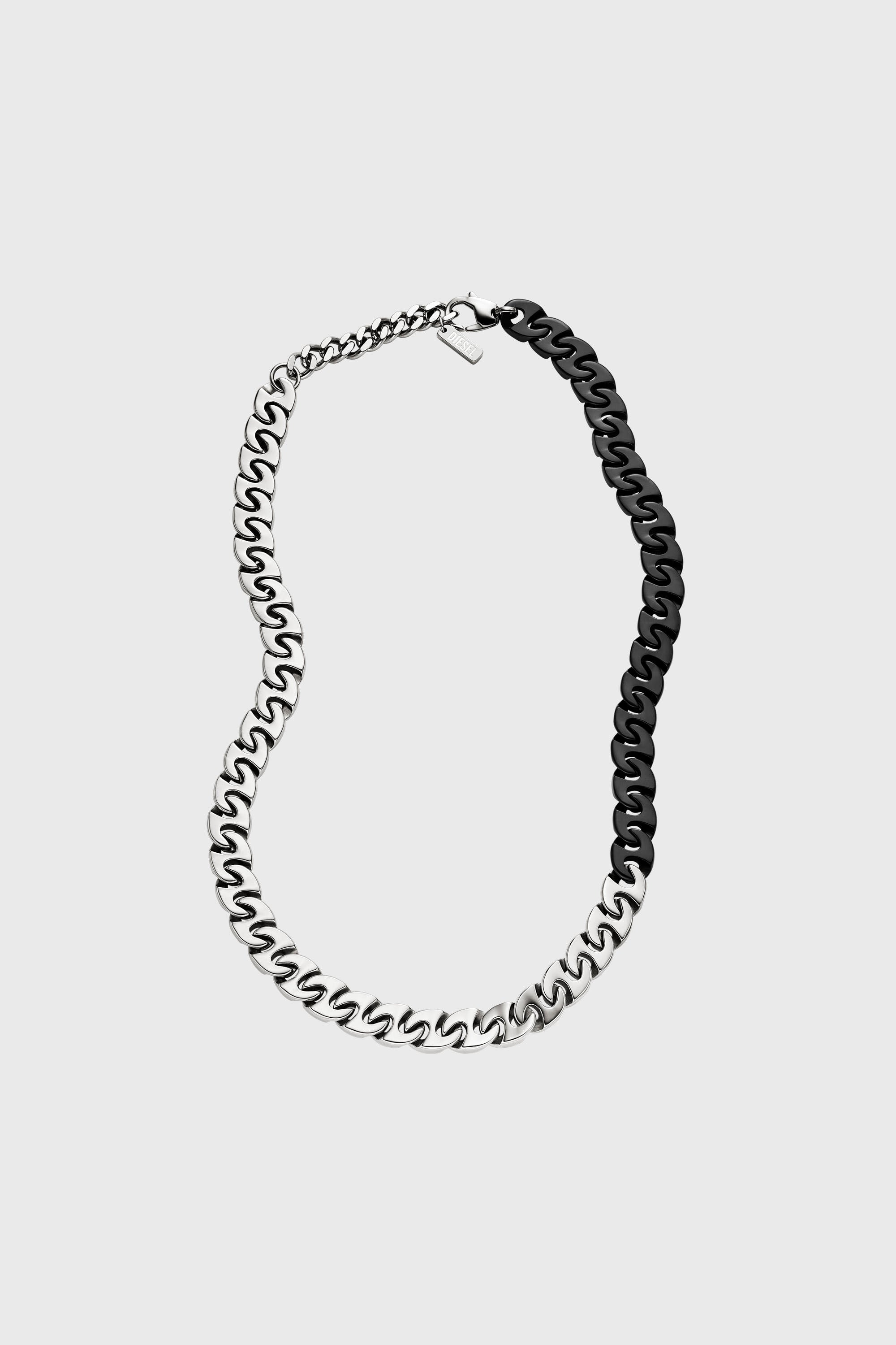Diesel - DX1530931, Unisex's ネックレス in シルバー/ブラック - 1