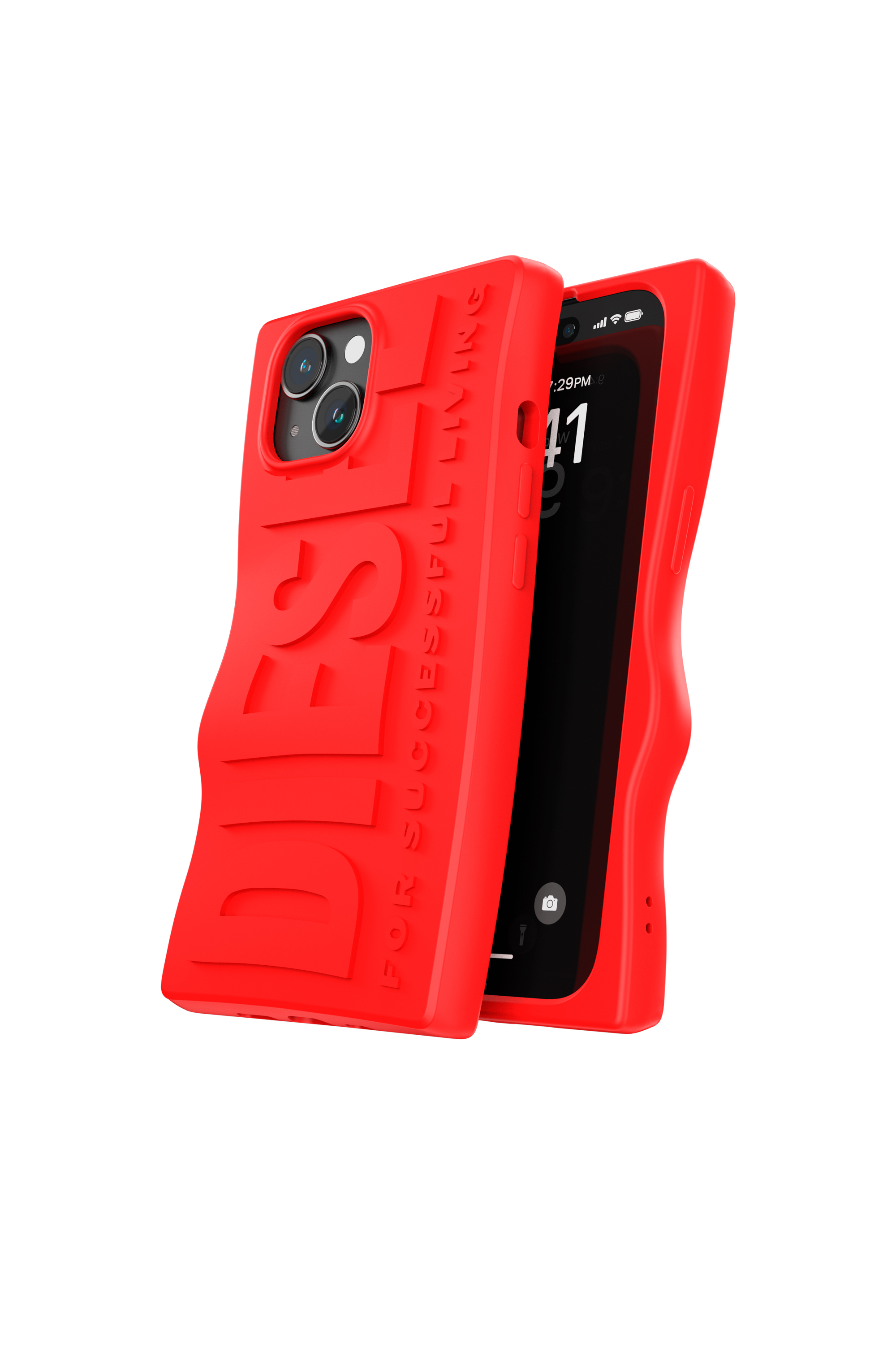 Diesel - 54116 MOULDED CASE, Unisex's iPhone 15 シリコンケース in レッド - 3