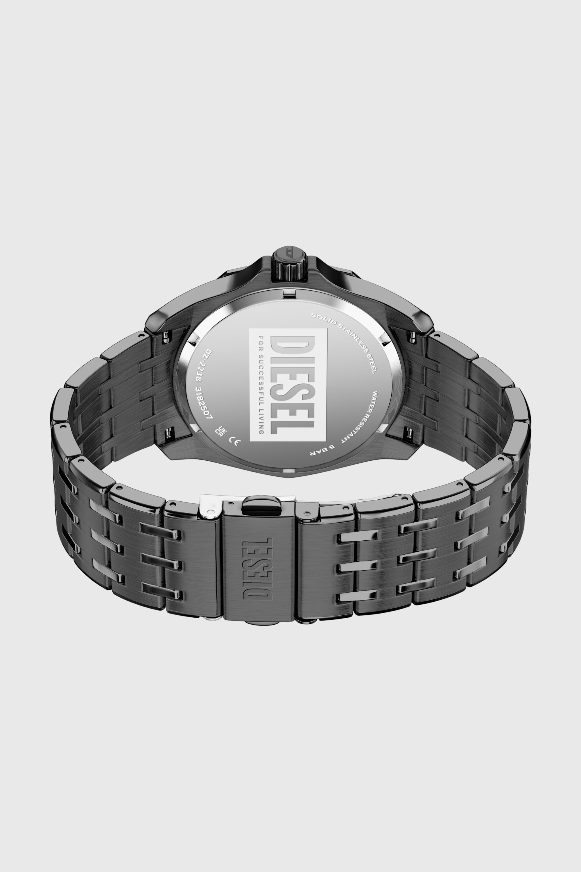 Diesel - DZ2238 WATCH, Male's Stinger gunmetal stainless steel watch in ダークグレー - 6