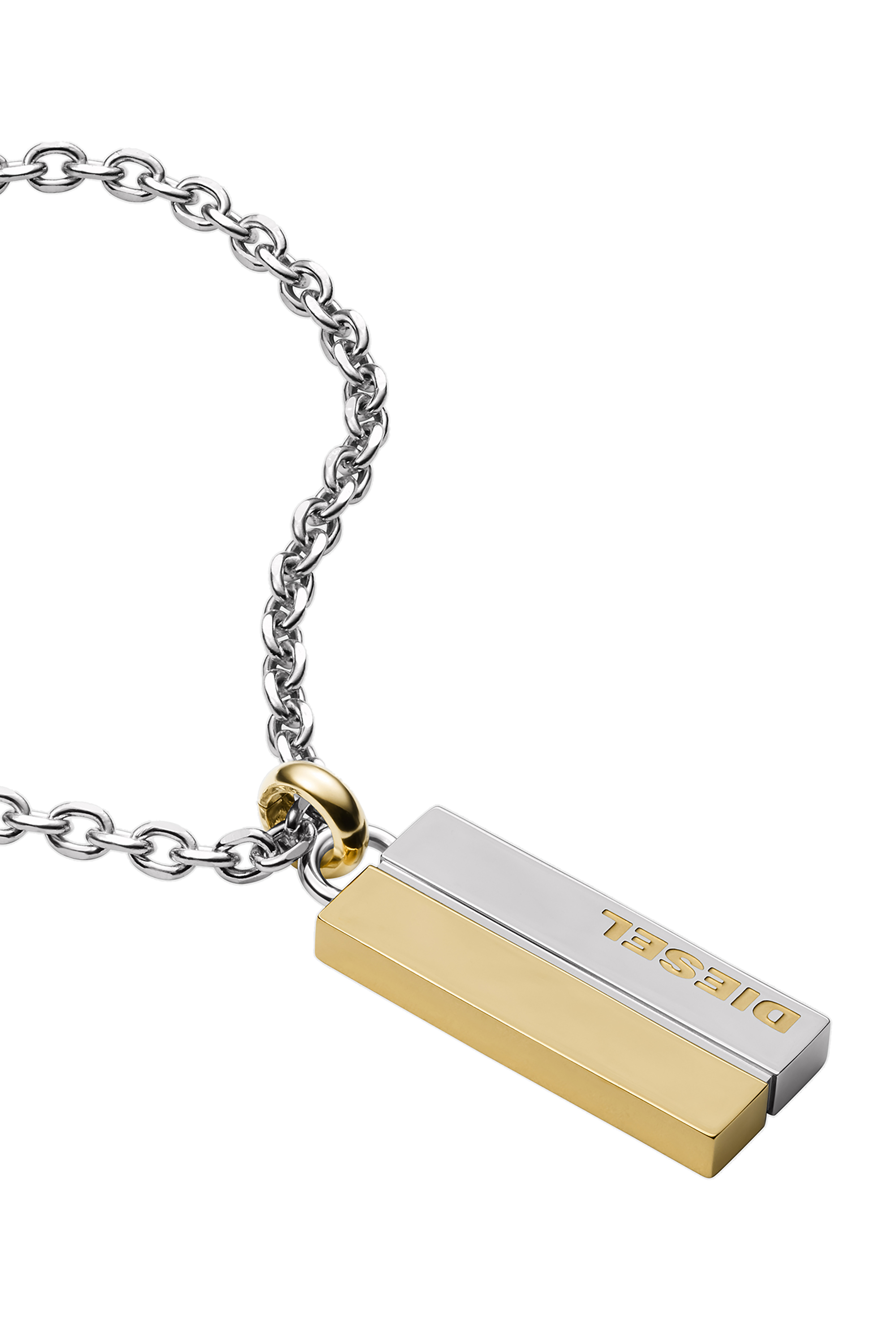 Diesel - DX1266, Male's Two-tone stainless steel chain-link pendant necklace in シルバー - 2