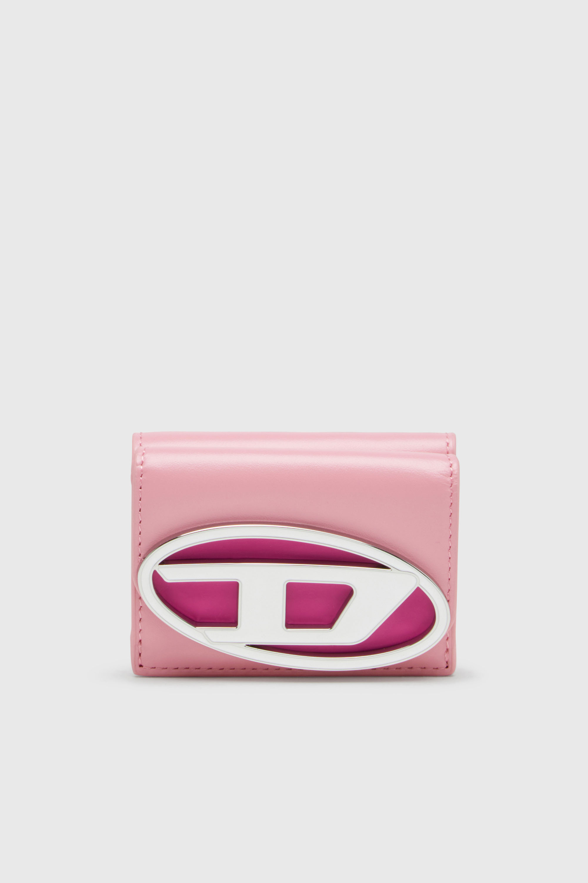 Diesel - 1DR TRI FOLD COIN XS II, Female's 三つ折りウォレット in ピンク / ホワイト - 1