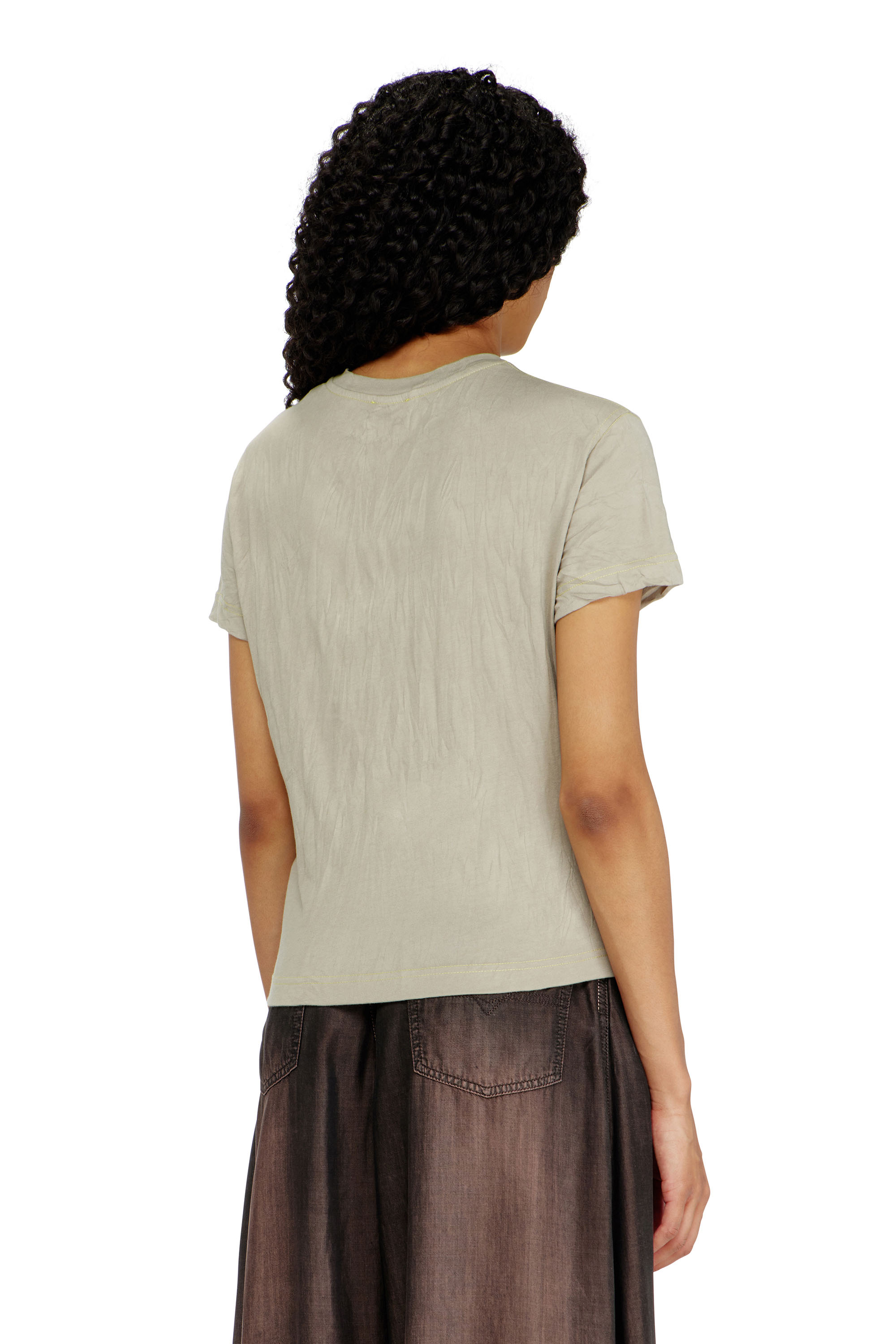 Diesel - T-ILA-AA5, Female's Tシャツ in ベージュ/ピンク - 2