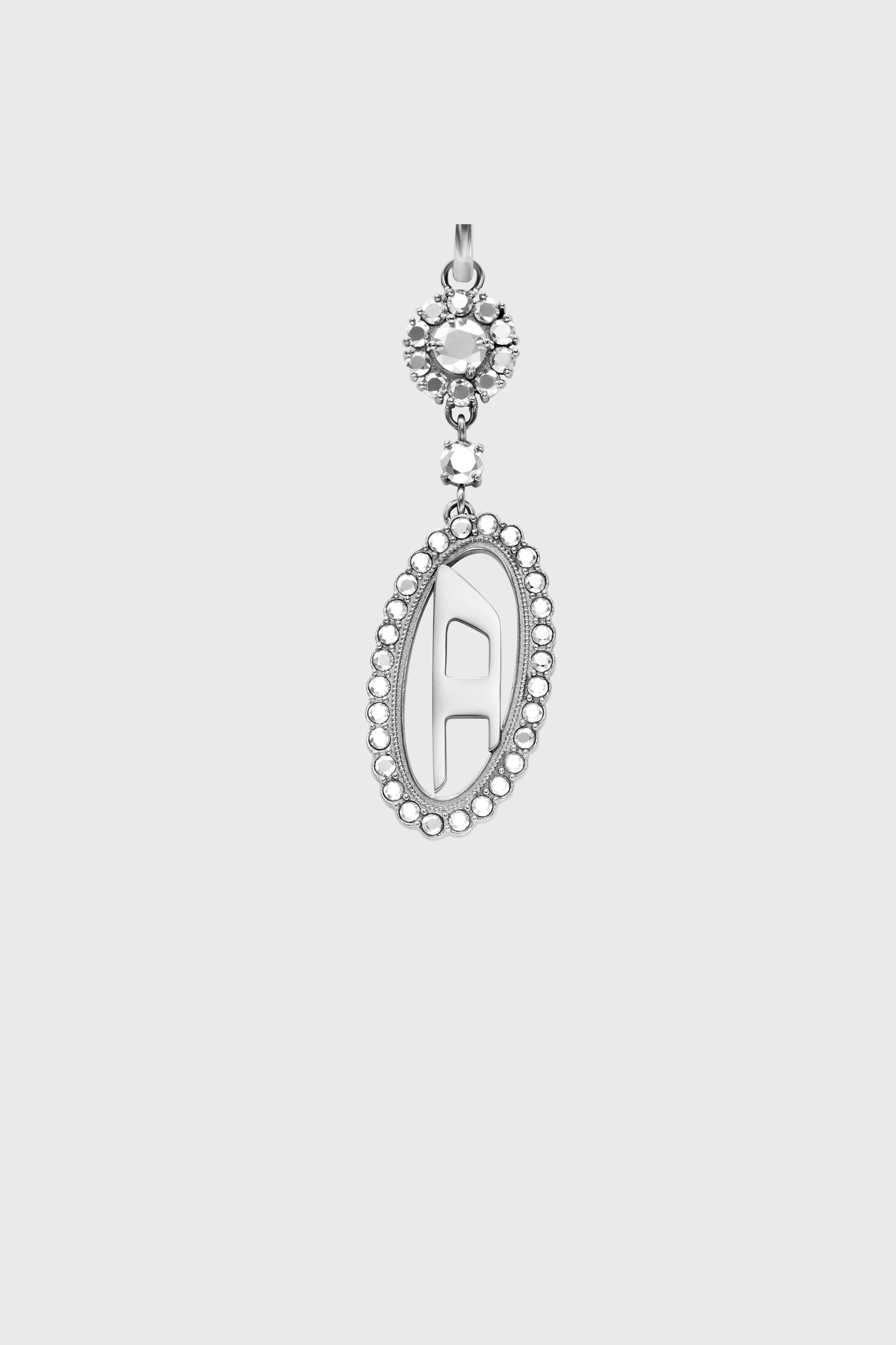 Diesel - DX1750040, Unisex's Stainless steel pave pendant necklace in シルバー - 2