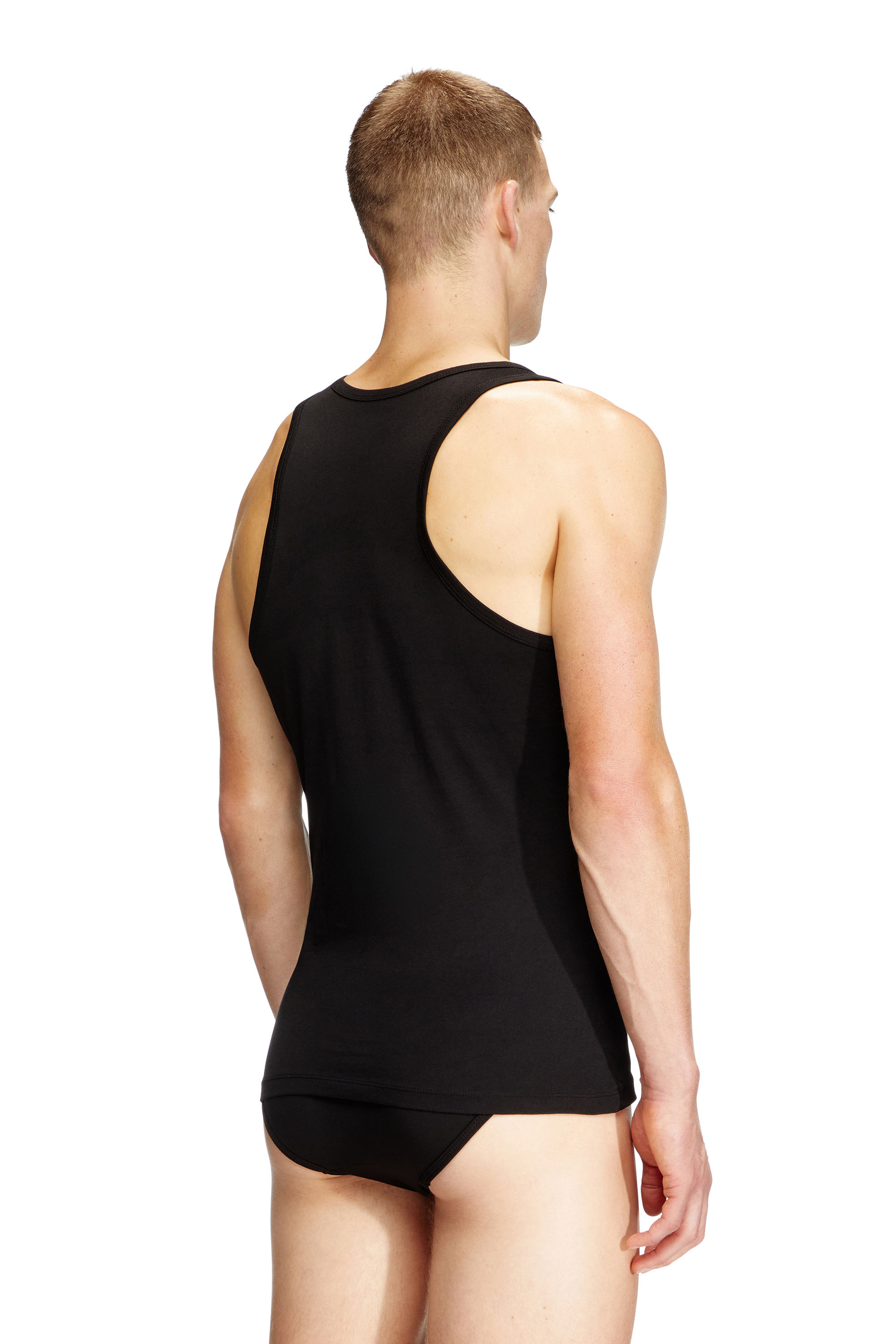 Diesel - WALTY-D-BOX-2PACK, Male's Two pack cotton tank vest in ブラック - 4