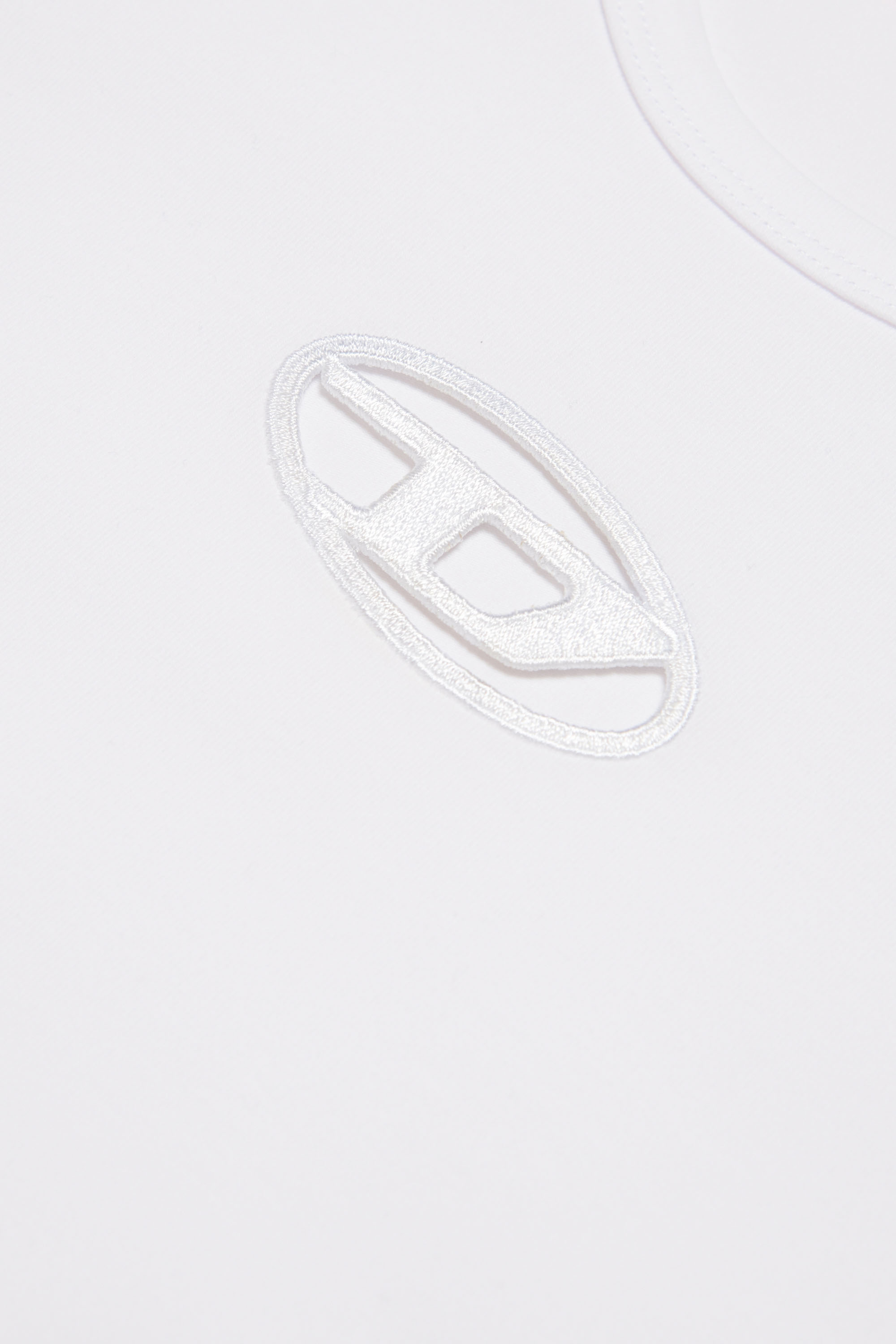 Diesel - TANGIE, Female's T-shirt with cut-out Oval D logo in ホワイト - 3