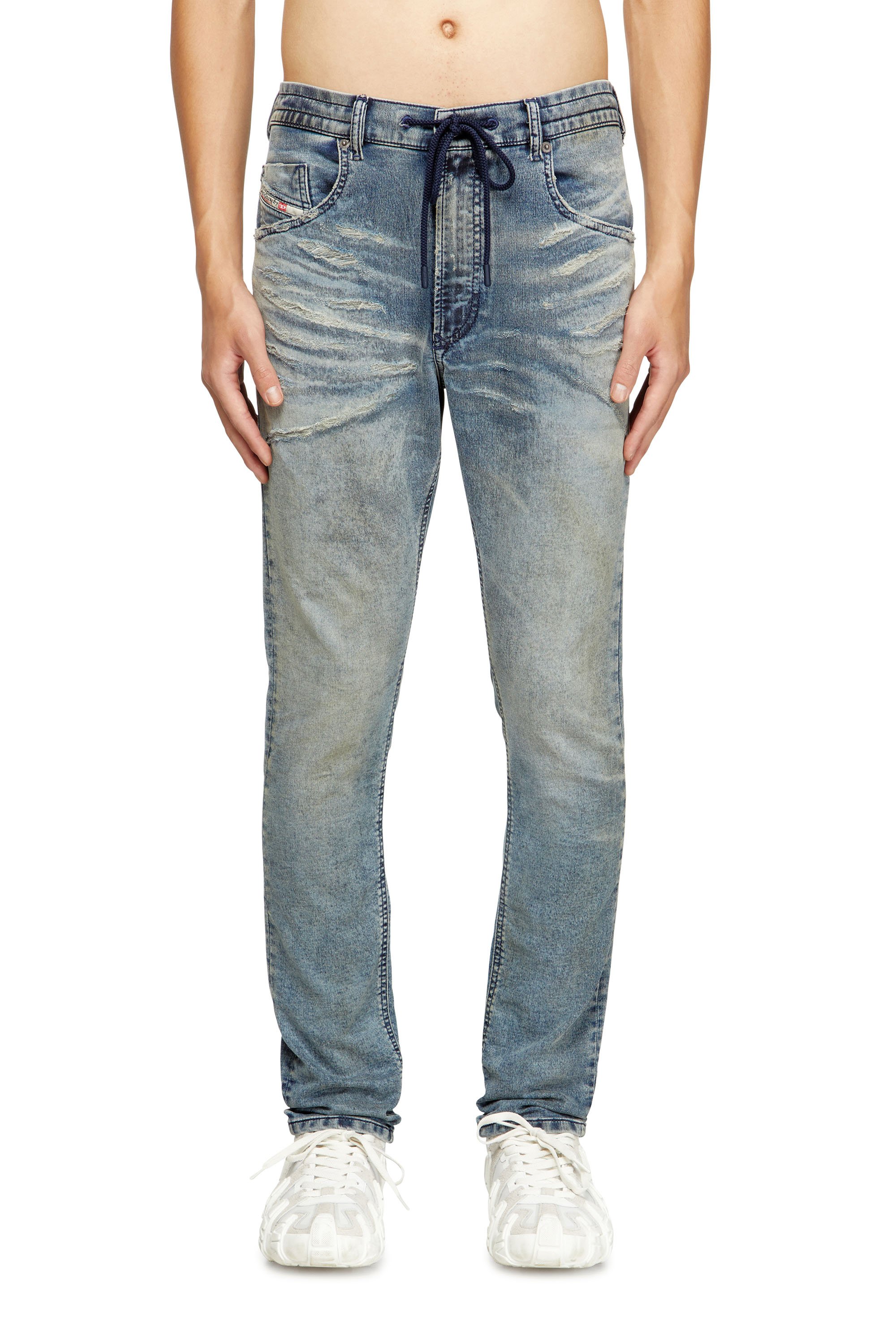 Diesel - Male's Regular 2032 D-Krooley Joggjeans® 09M37, ミディアムブルー - 1