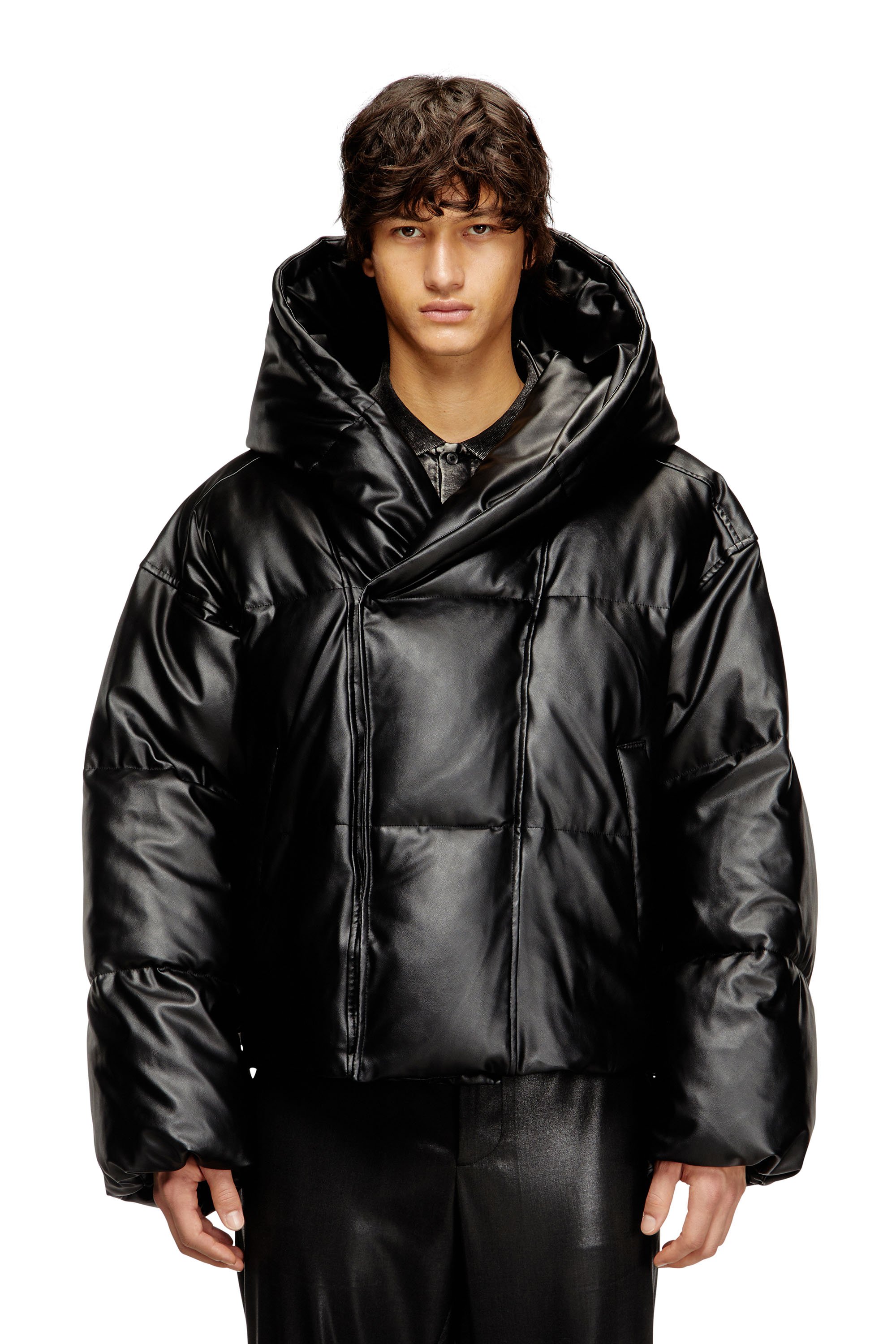 Diesel - W-MYLEY, Male's パファージャケット in ブラック - 1