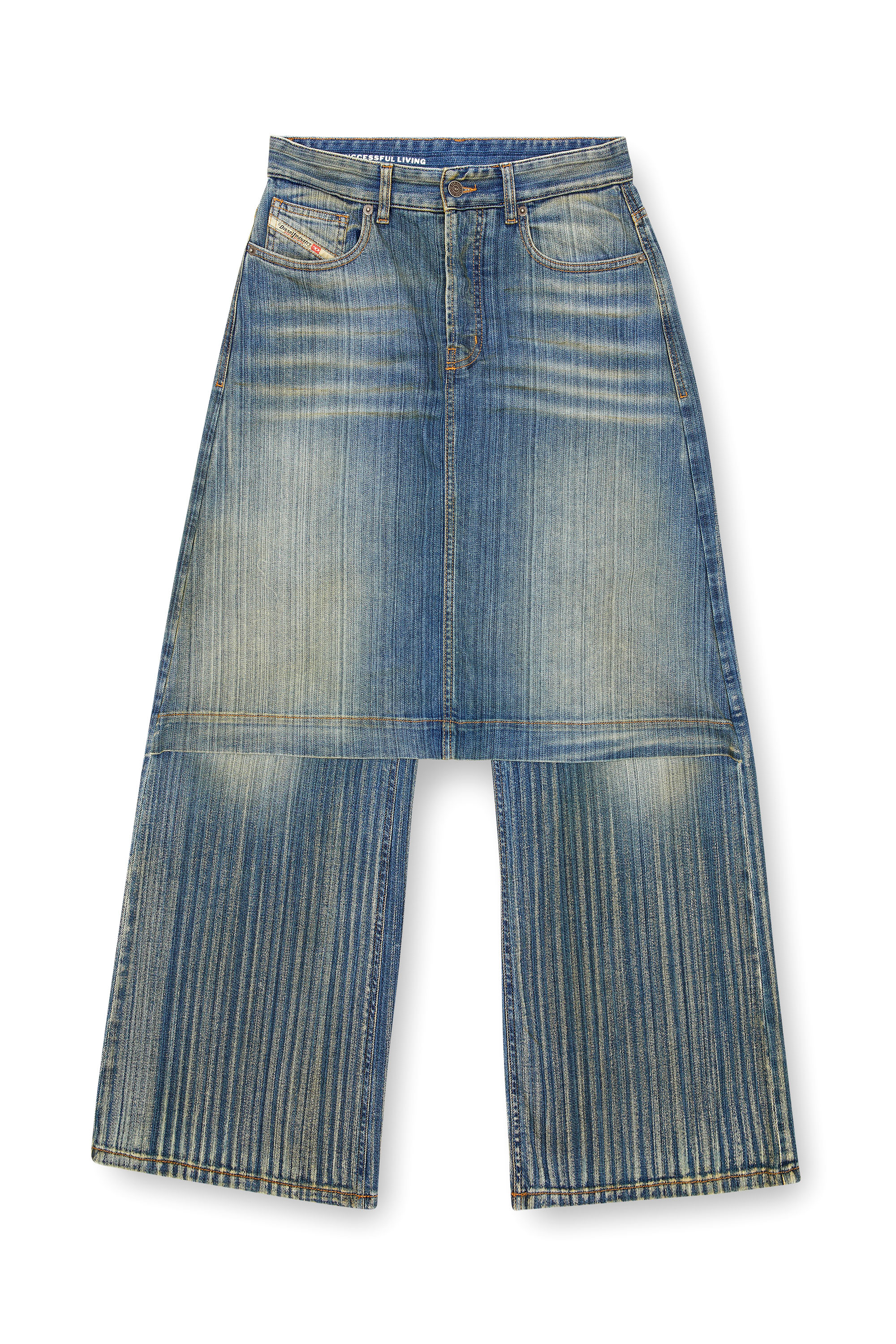 Diesel - Female's Relaxed Jeans D-Syren 0CBCX, ミディアムブルー - 3