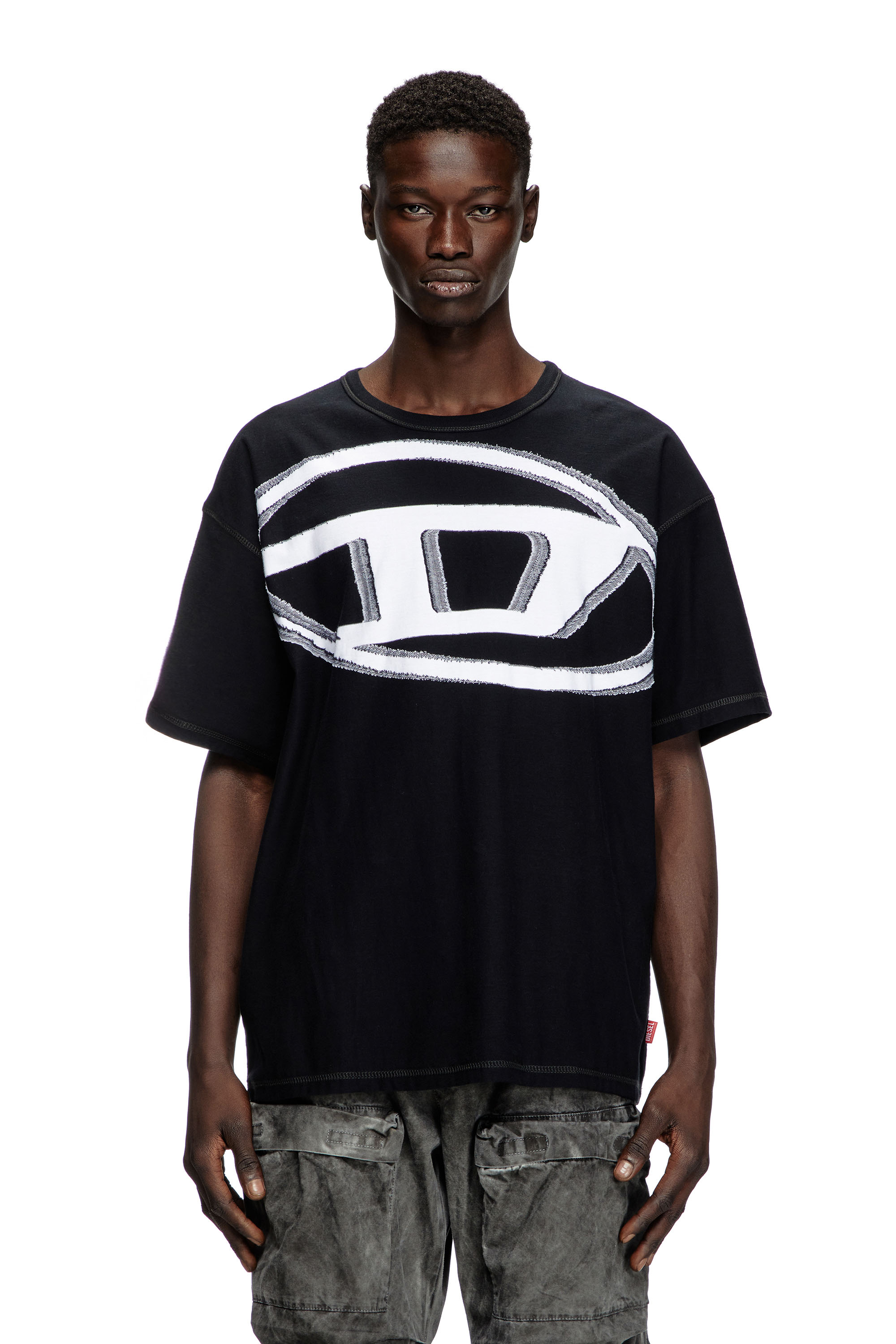 Diesel - T-DOXT, Male's Tシャツ in ブラック - 3