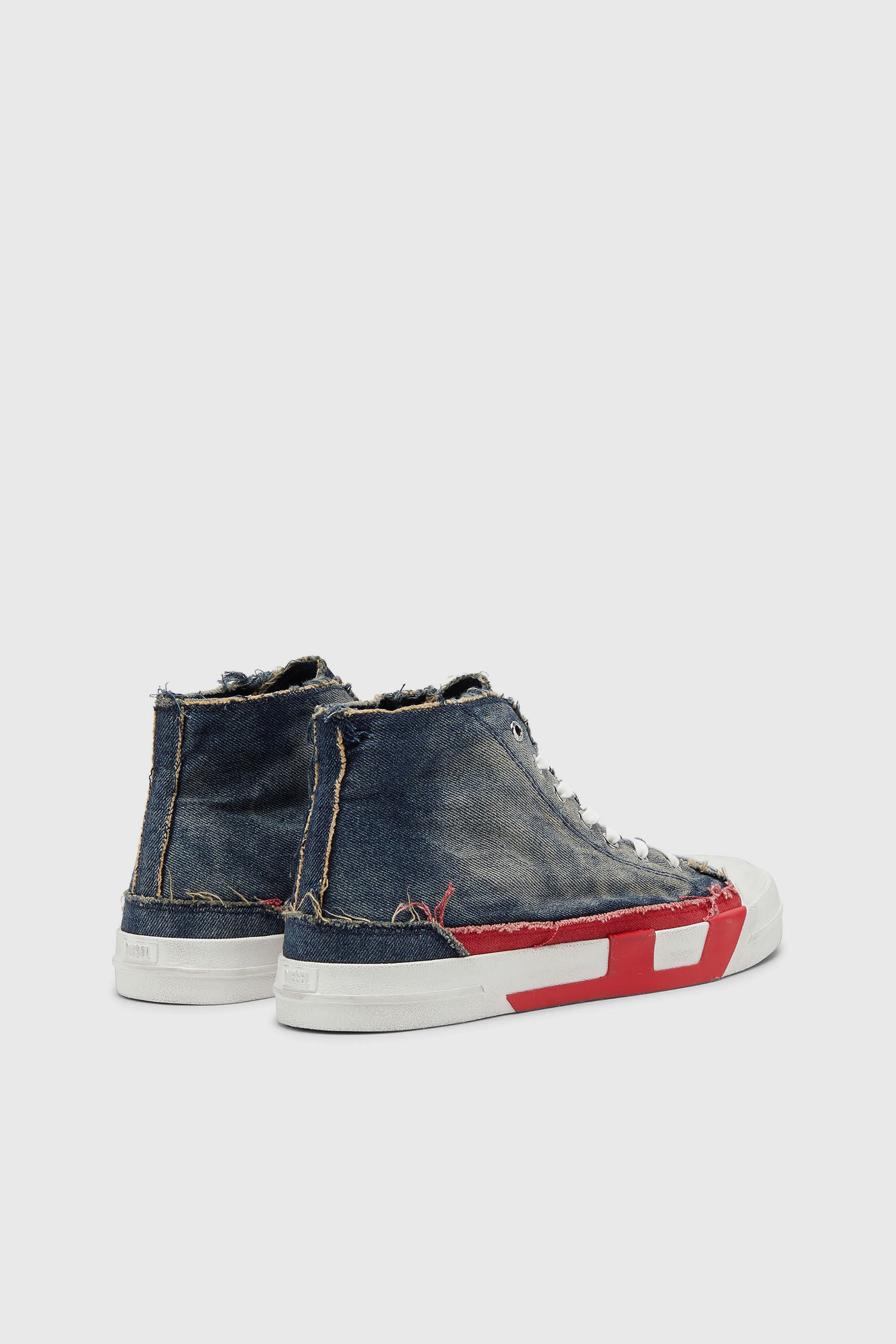 Diesel - S-D-VERSE MID II, Male's ミッドカットスニーカー in ブルー/レッド - 3