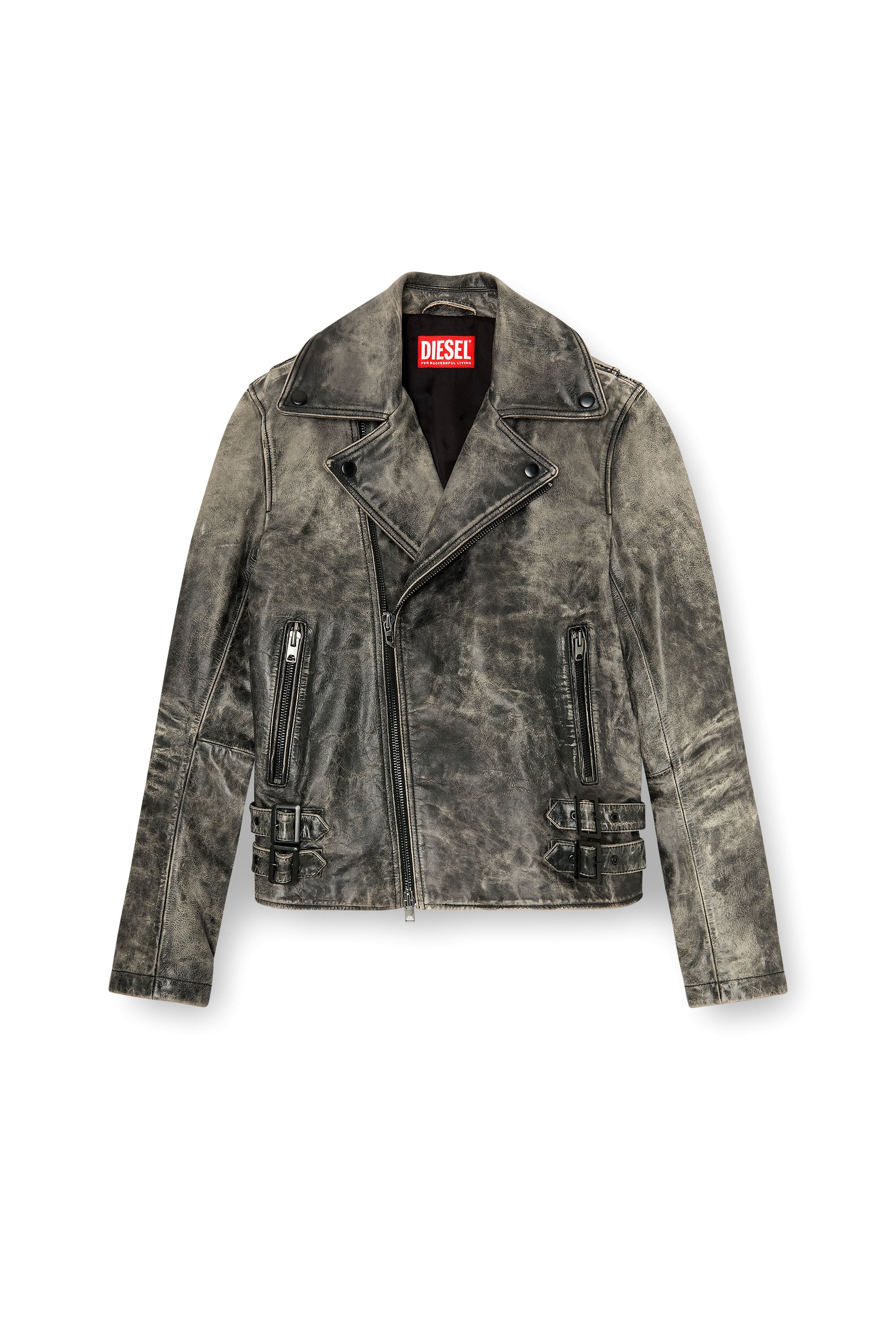 Diesel - L-EON-CJCM, Male's レザージャケット in ダークグレー - 3