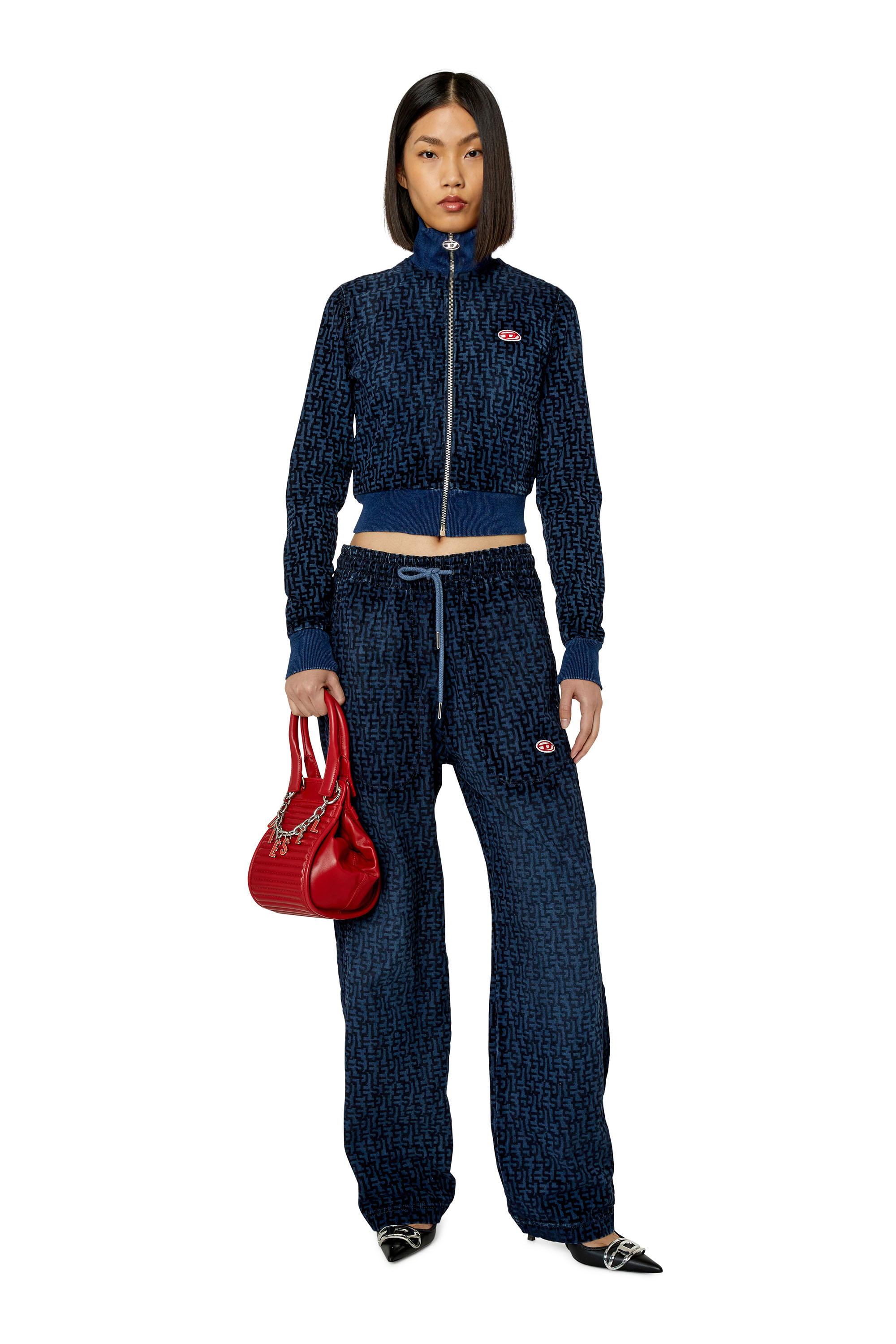 Diesel - D-EMY TRACK DENIM SWEATSHIRT, ダークブルー - Image 3