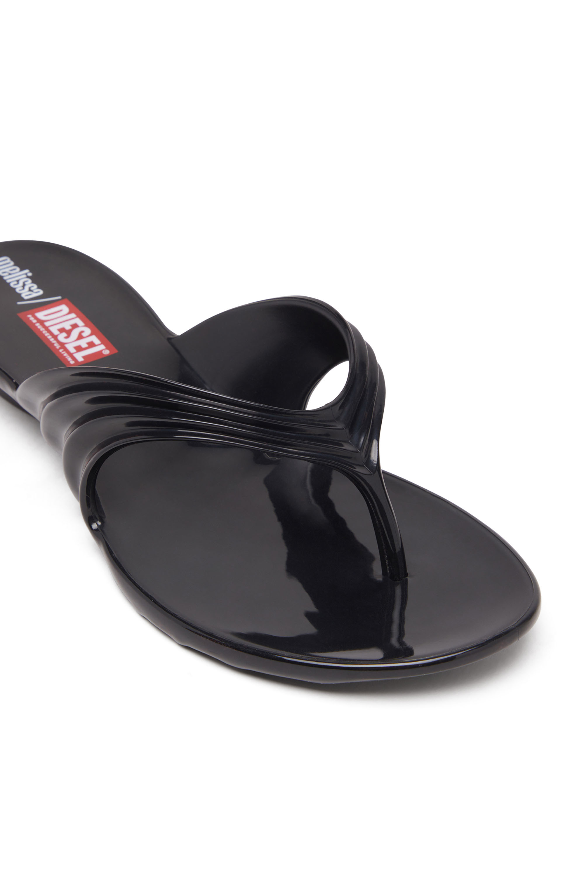 Diesel - MELISSA QUANTUM THONG, Female's Sculptural flip-flops in Melflex® in ブラック - 7