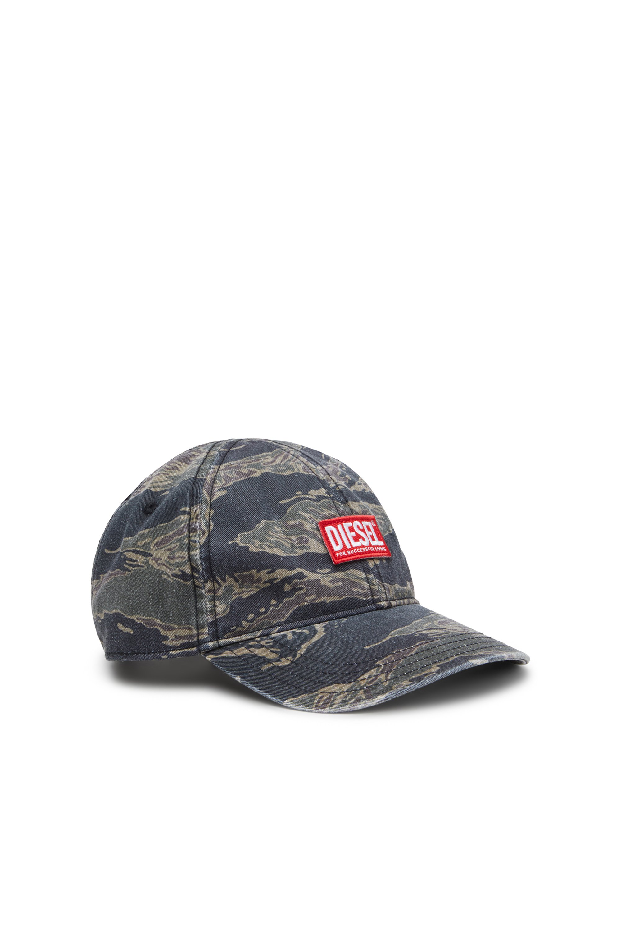 Diesel - C-VADO, Male's Baseball cap with camo print in グリーン - 1
