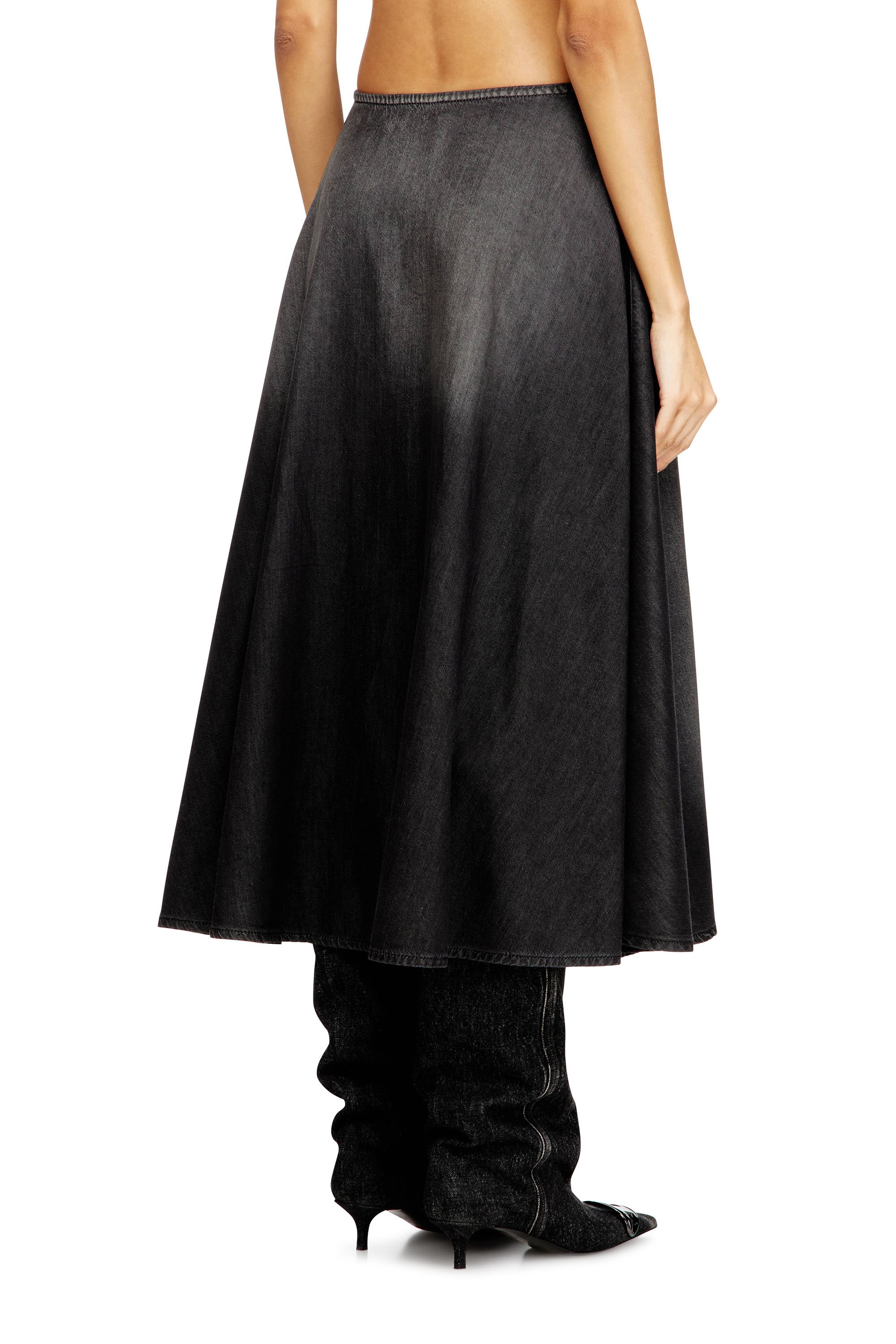 Diesel - DE-ANNIE-S3, Female's デニムスカート in ブラック - 4
